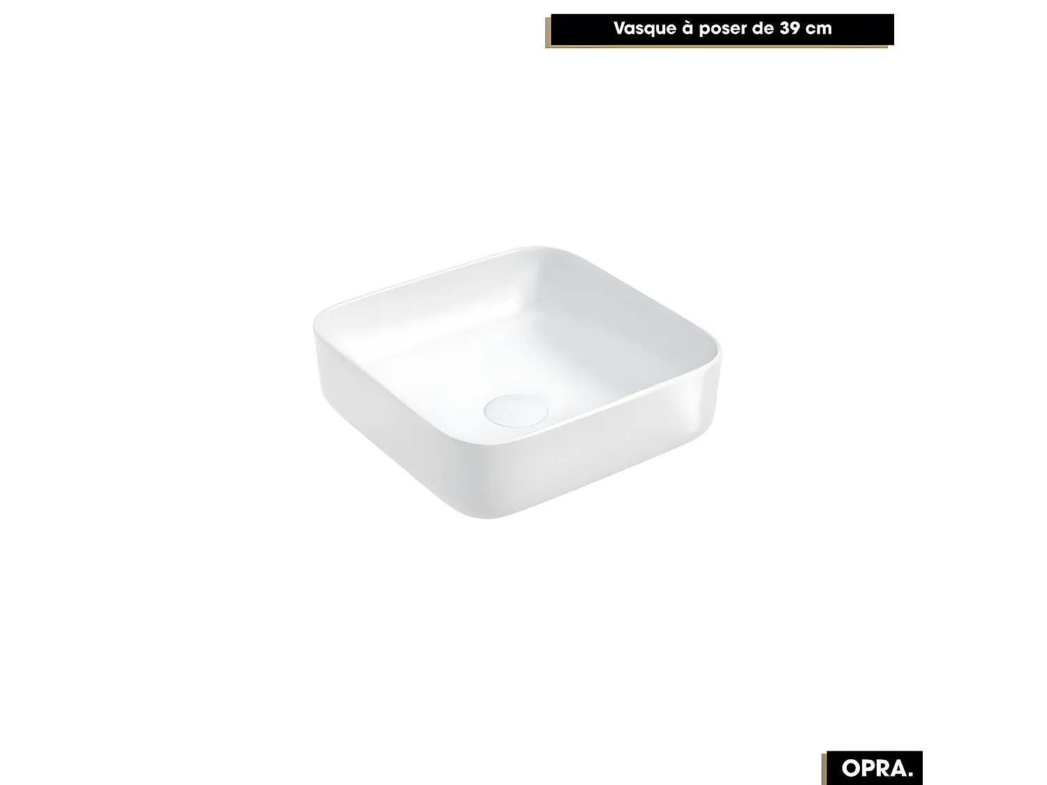 Ensemble complet de salle de bain - Meuble - Plan - Armoires - Cube - Vasque à poser avec Siphons OFFERT | OPRA | 90 x 60 x 45 cm