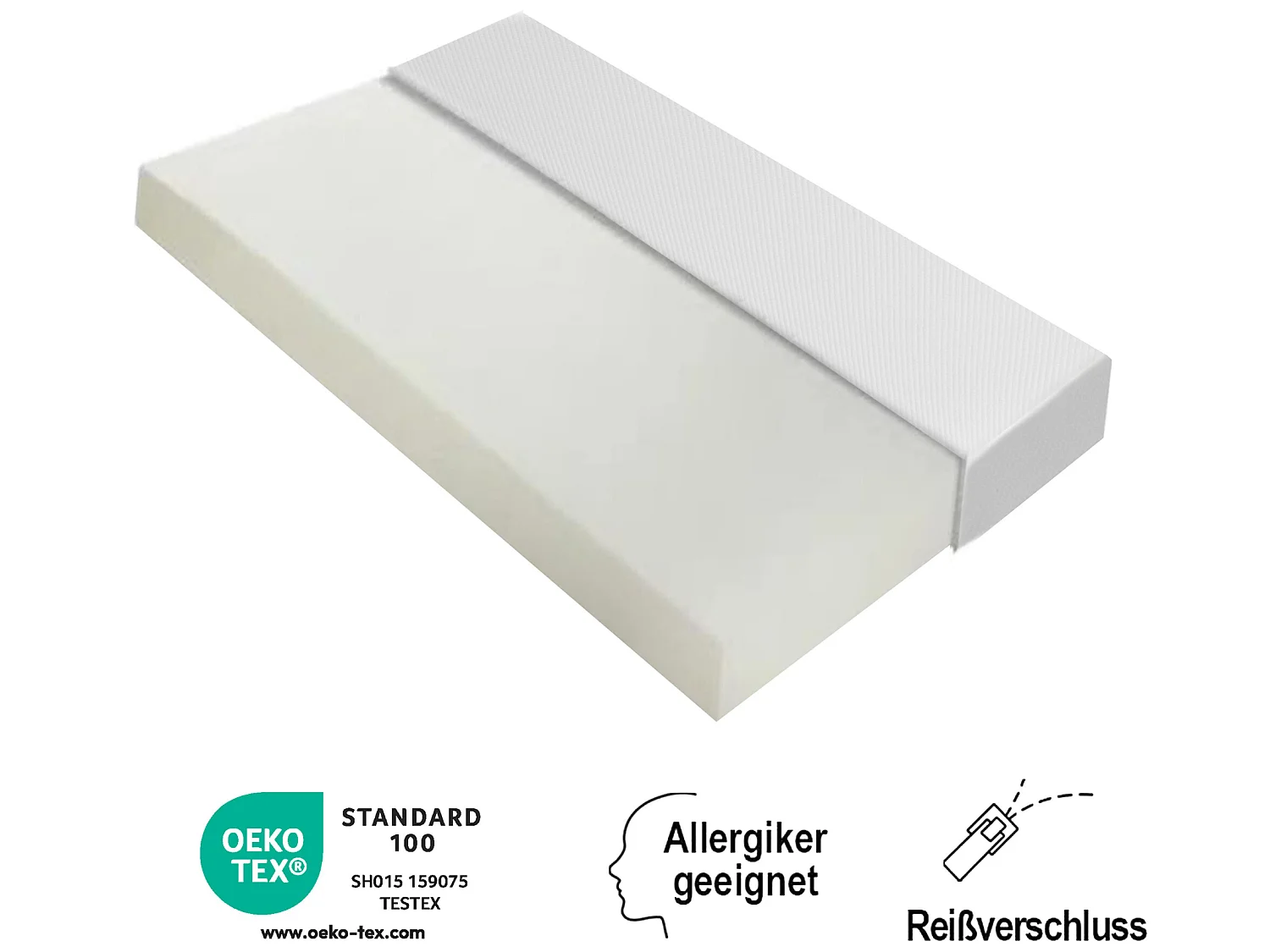 Lit 90 x 200 cm - bois massif - coloris naturel + matelas