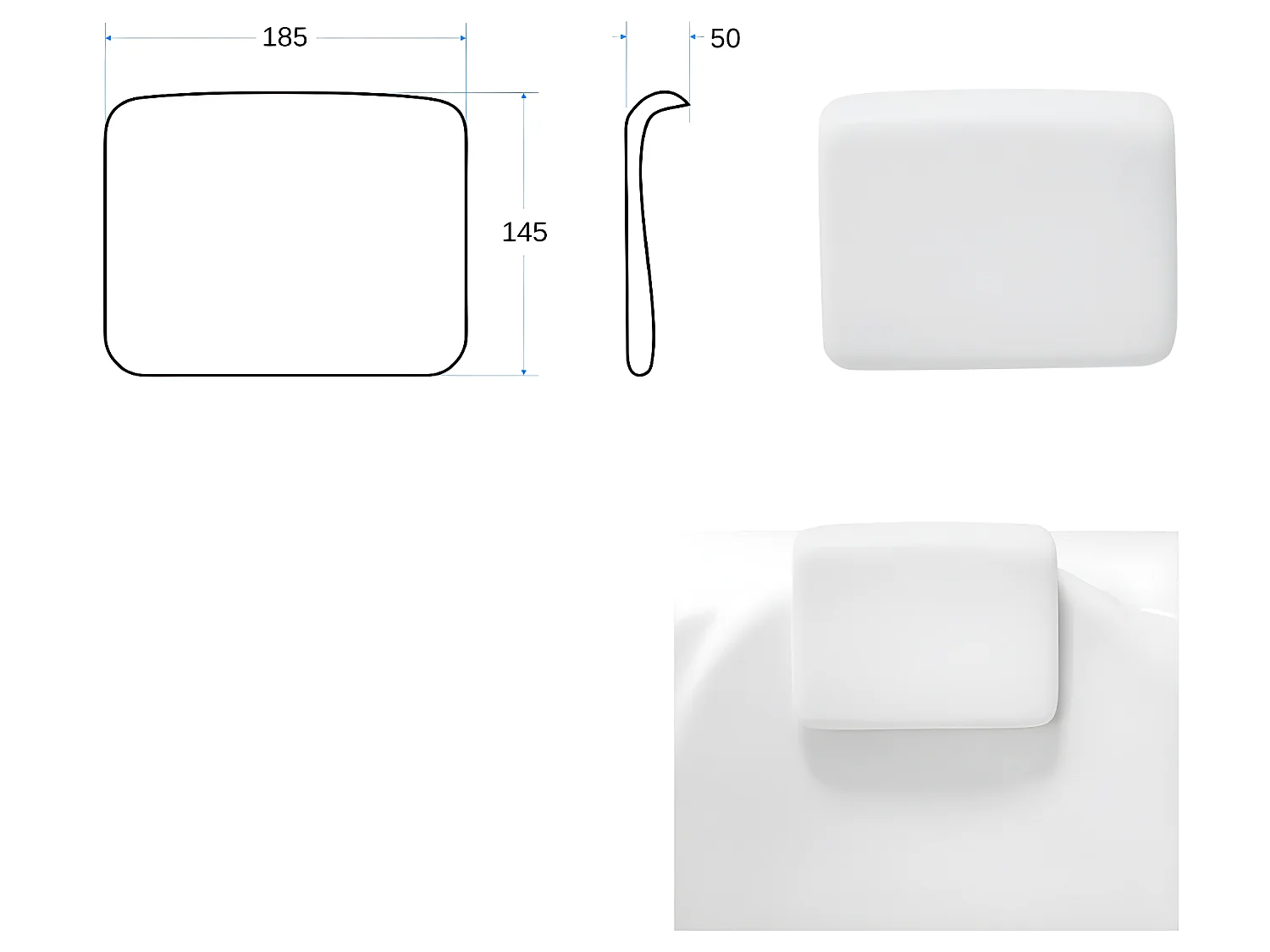 CLASSIC | Repose Tête pour Baignoire - Blanc