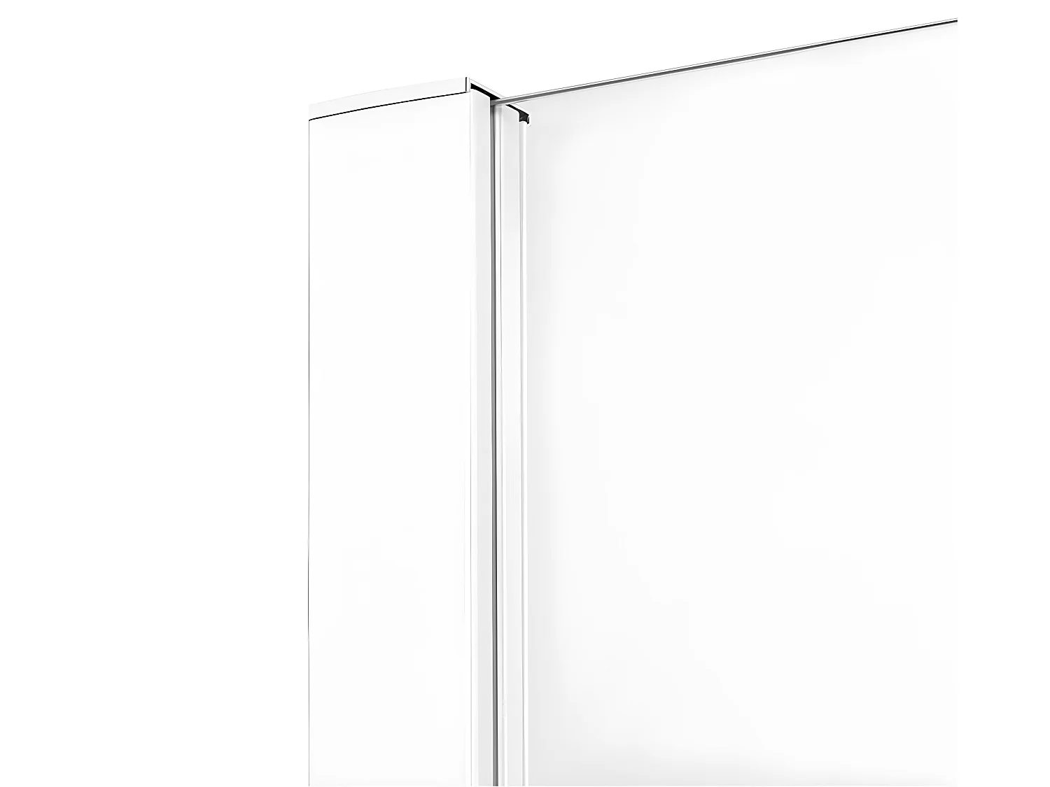 Porte de douche 140 cm coulissante blanche gauche 2 volets  MARTINIQUE WHITE