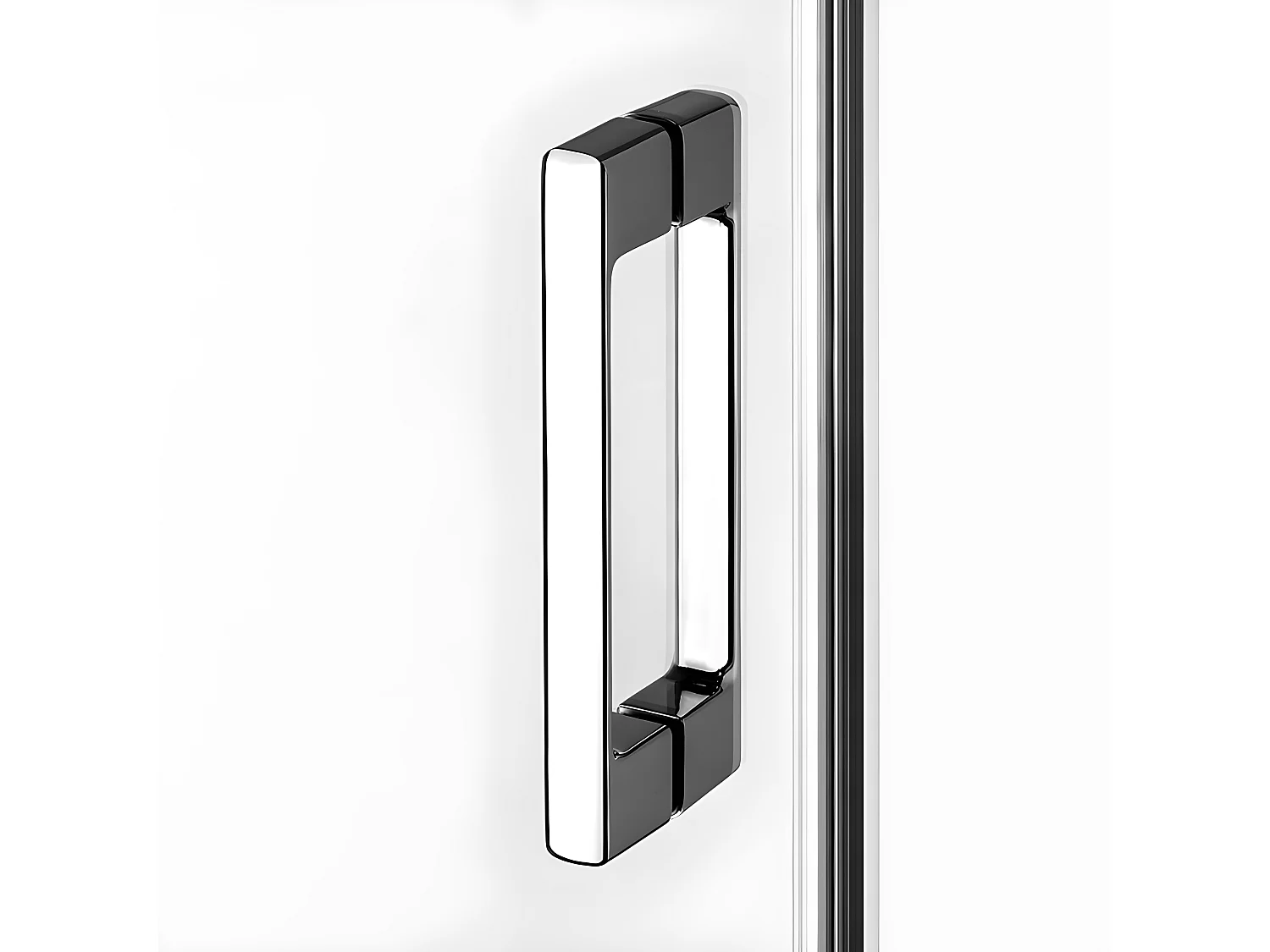 Porte de douche coulissante chromé droite 2 volets IBIZA CHROME,Largeur:  110 cm