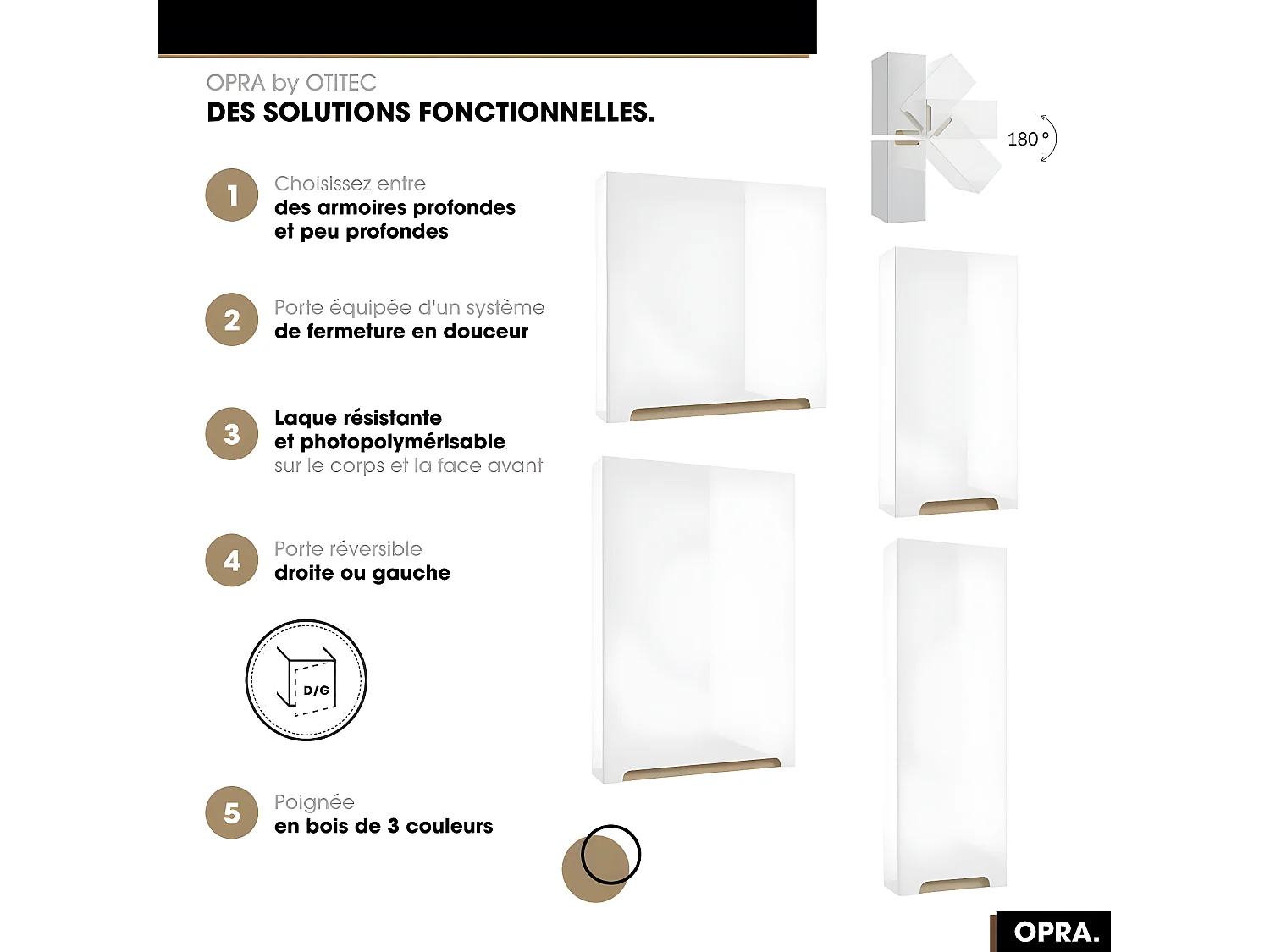 Armoire murale | OPRA | Blanc | 60 x 60 x 15 cm