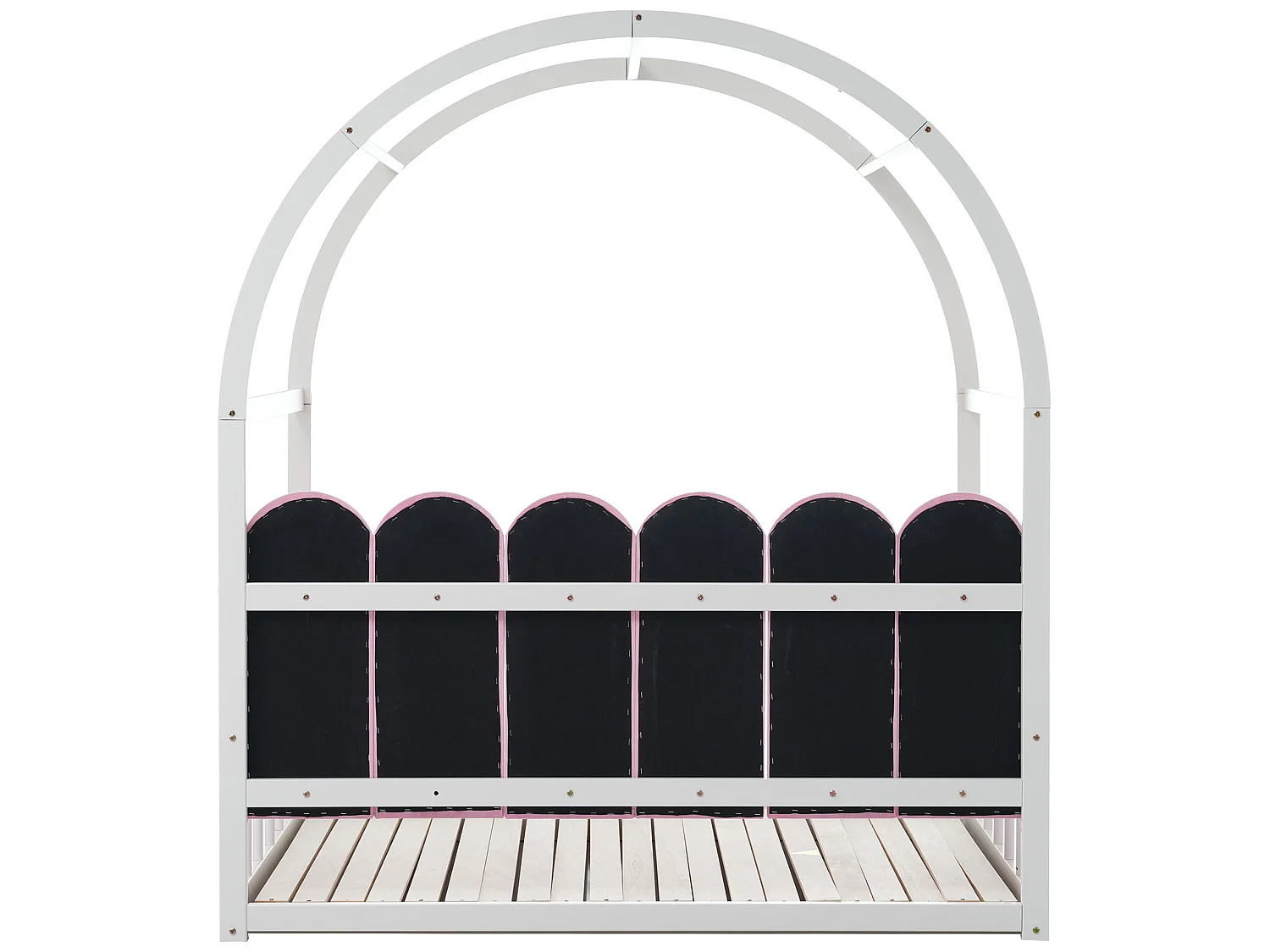 Ausziehbett 140 x 200 cm, Kinderbett aus Kiefernholz, Boxspring inklusive – weiß