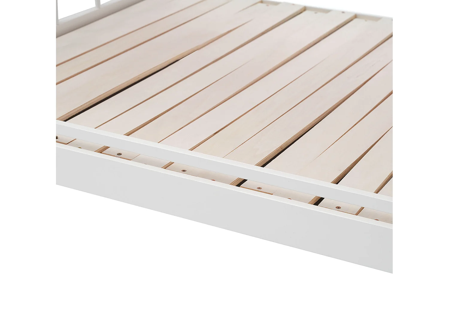 Ausziehbett 140 x 200 cm, Kinderbett aus Kiefernholz, Boxspring inklusive – weiß
