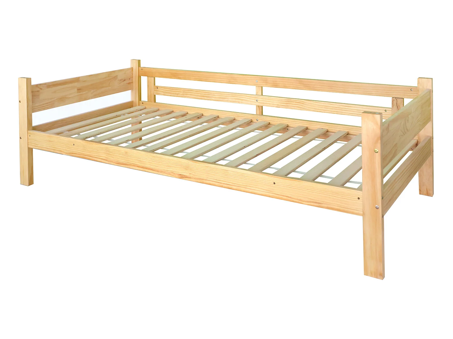 Lit superposé - 2x90x200 cm - cadre en pin - sommier inclus - coloris naturel