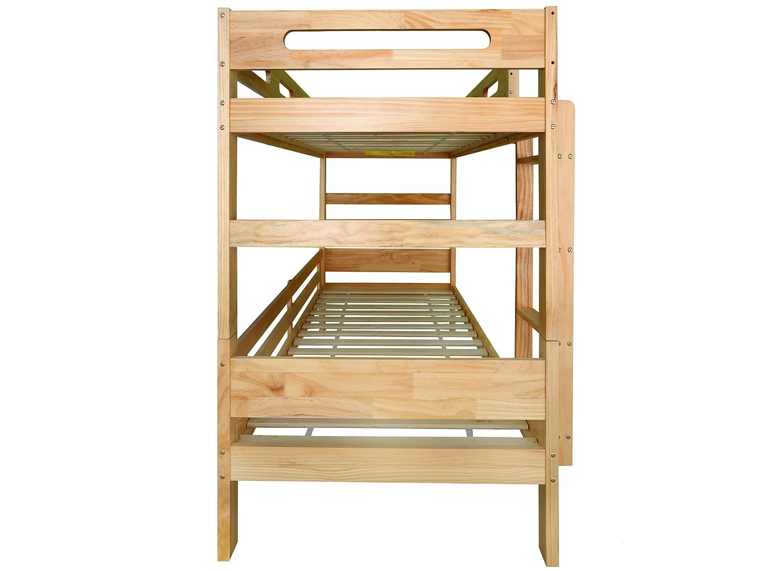 Letto a castello - 2x90x200 cm - struttura in pino - rete inclusa - colore naturale