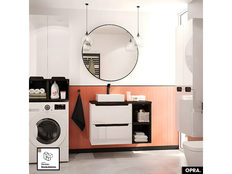 Meuble sous vasque | OPRA | Blanc | 60 × 60 × 45 cm