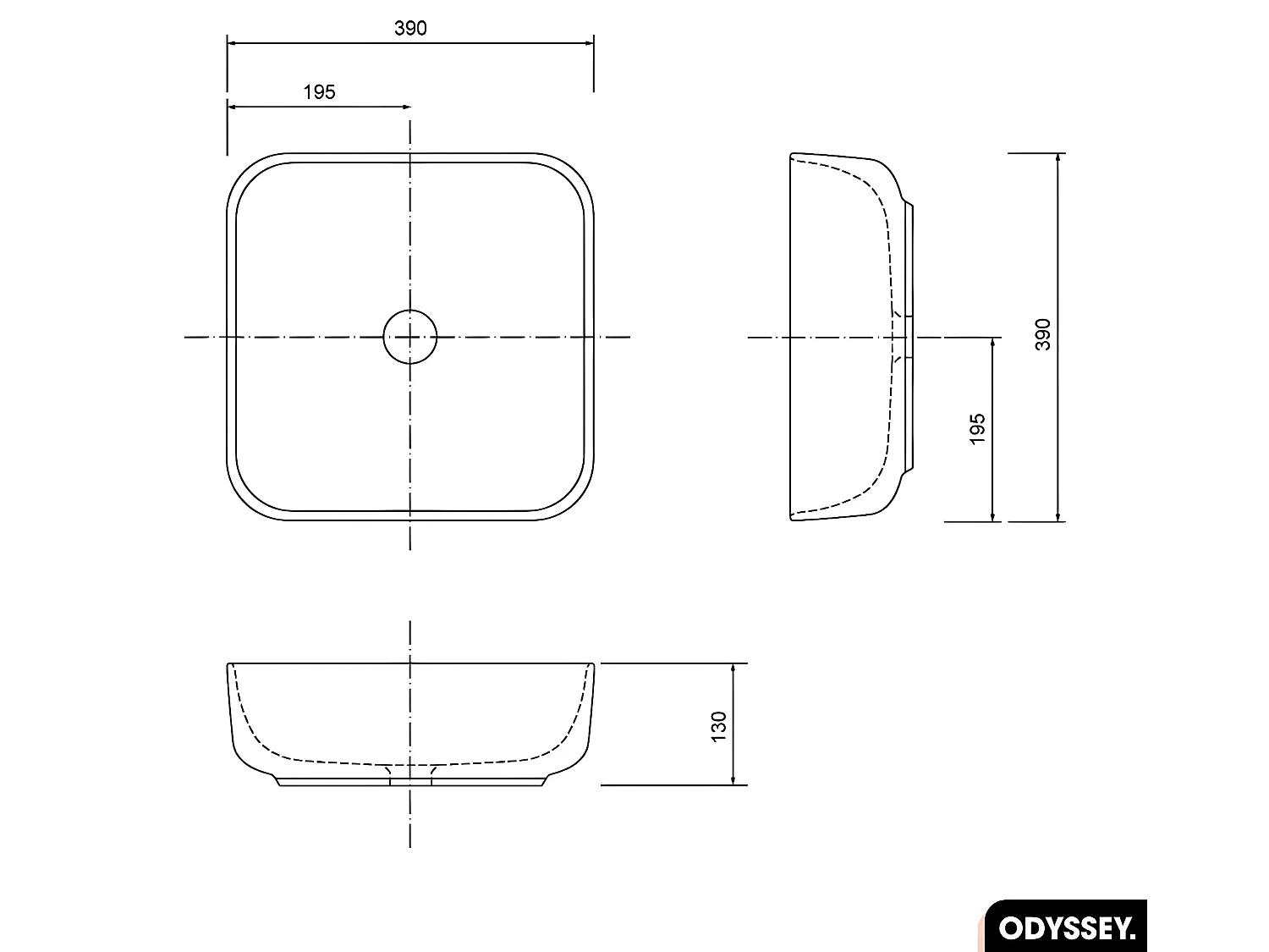 Ensemble meuble sous vasque avec plan et vasque à poser - Siphon OFFERT | OPRA | Blanc-Oak | 60 × 30 × 45 cm