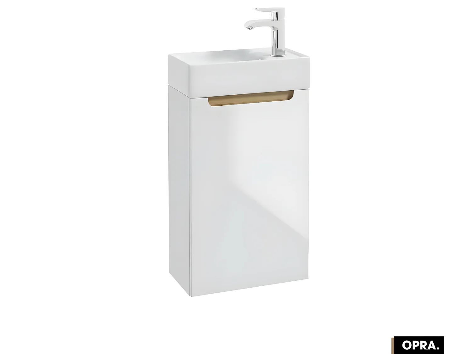 Meuble lave-mains avec vasque - Siphon OFFERT | OPRA | Blanc | 39 x 60 x22 cm