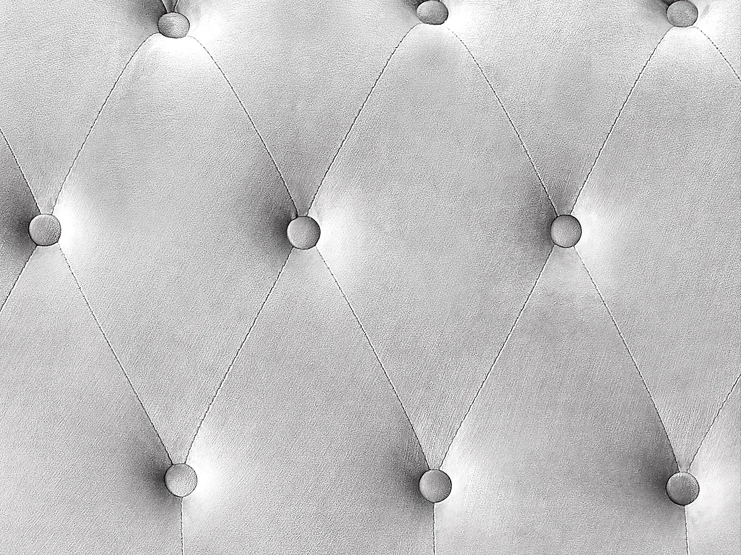 Lit chesterfield 180 x 200 cm - Velours - Gris clair - TONGERLA