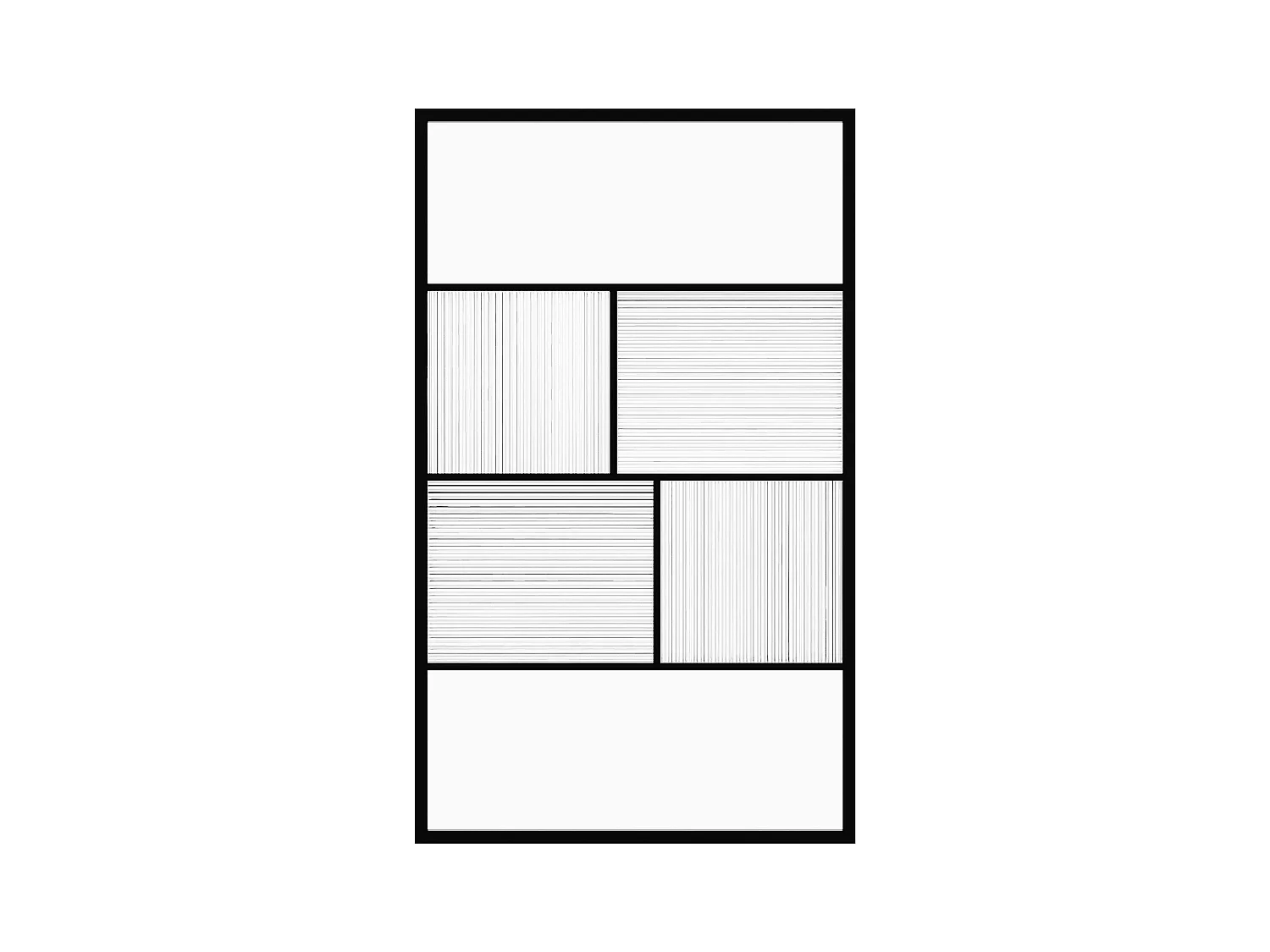 Ścianka prysznicowa do kabiny walk-in teksturowana z sitodrukiem - Czarny mat - 120 x 200 cm - SLOMENA