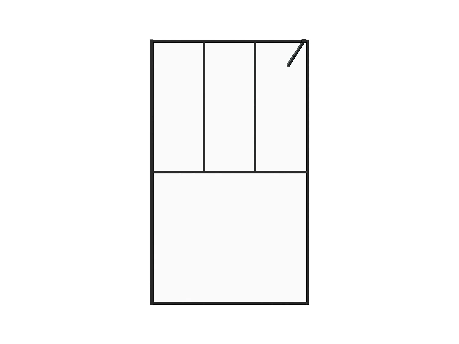 Italiaanse douchewand - Mat zwart - 120 x 200 cm - BAMBESA