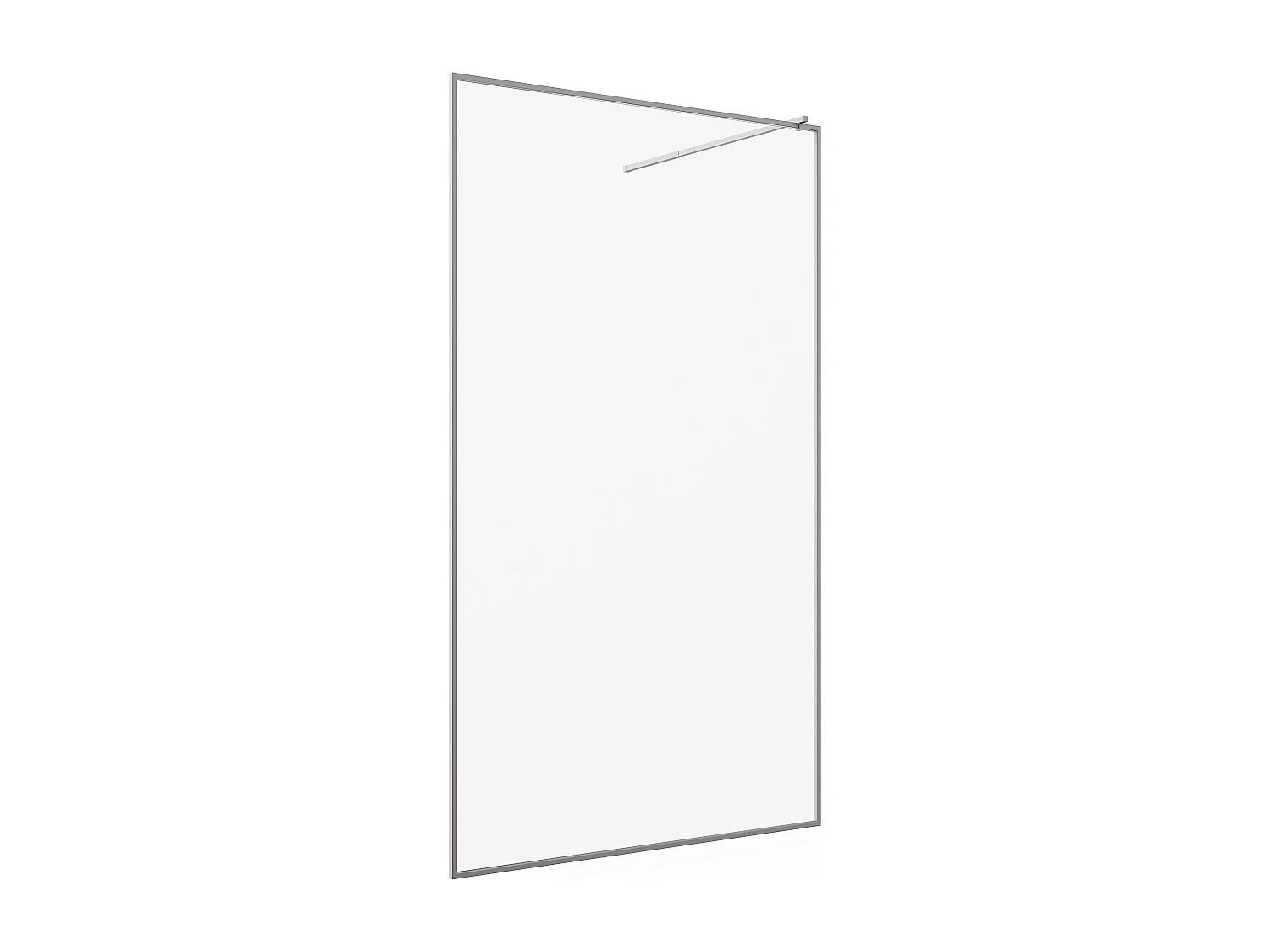 Ścianka prysznicowa - 120 x 200 cm - Czarny mat - Szkło hartowane - AMBERI