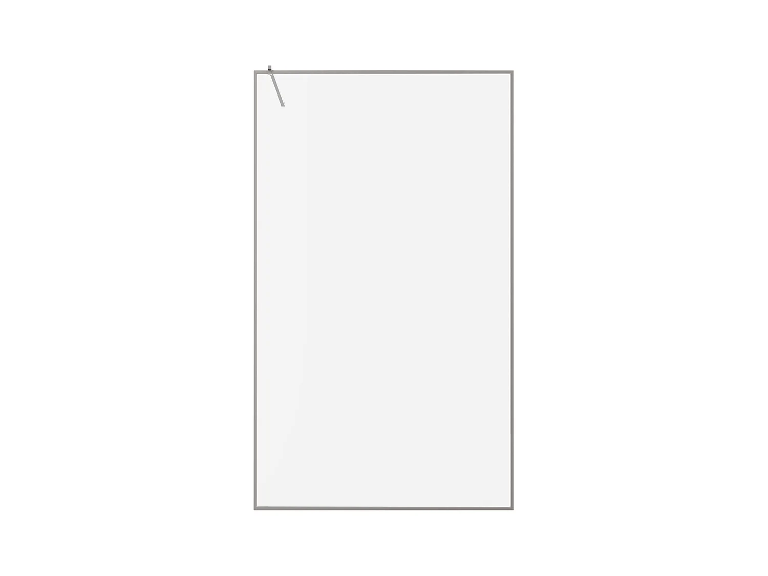 Dusjvegg i italiensk stil - 120 x 200 cm - Gun metall - herdet glass - AMBERI