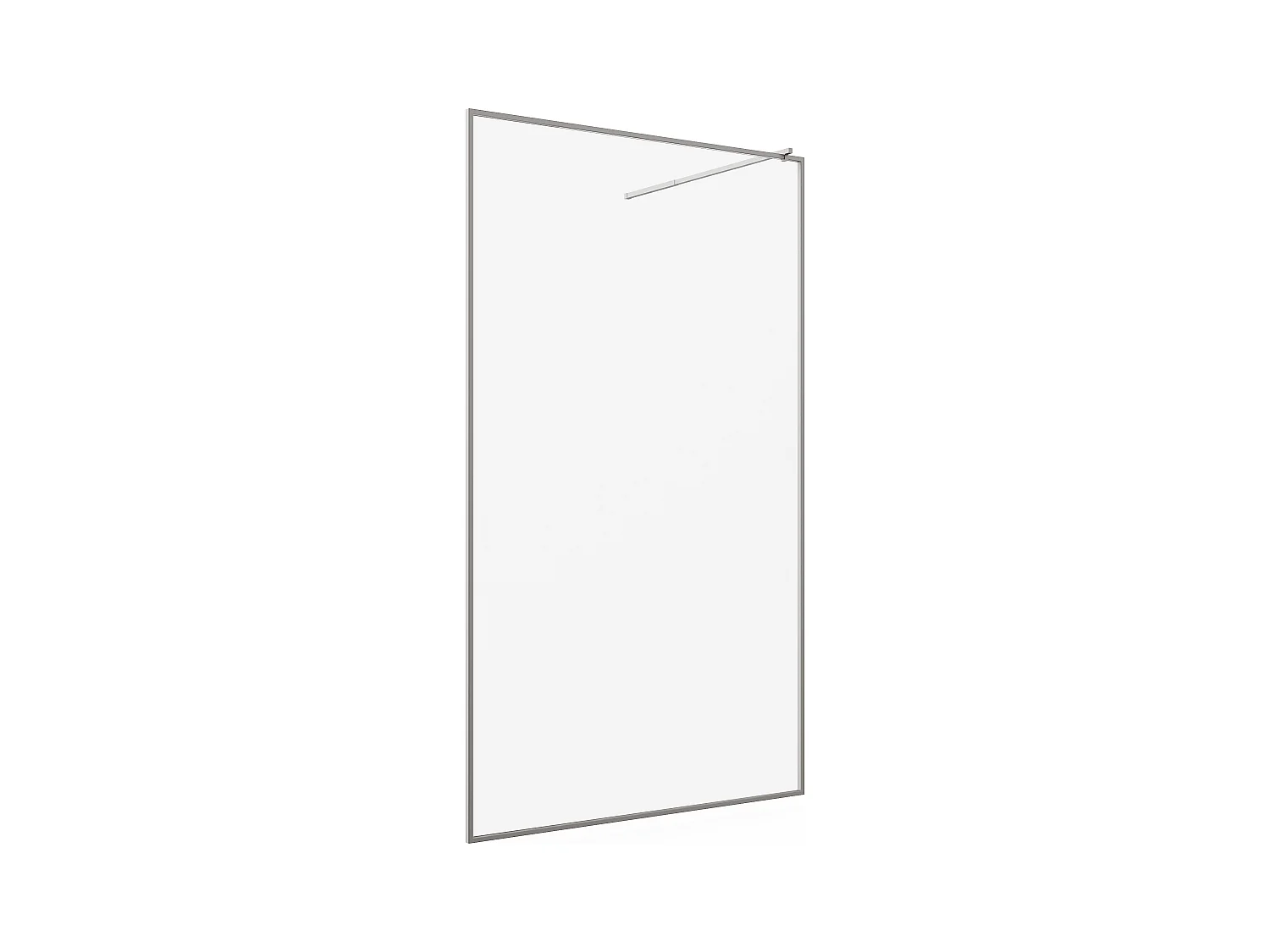 Dusjvegg i italiensk stil - 120 x 200 cm - Gun metall - herdet glass - AMBERI