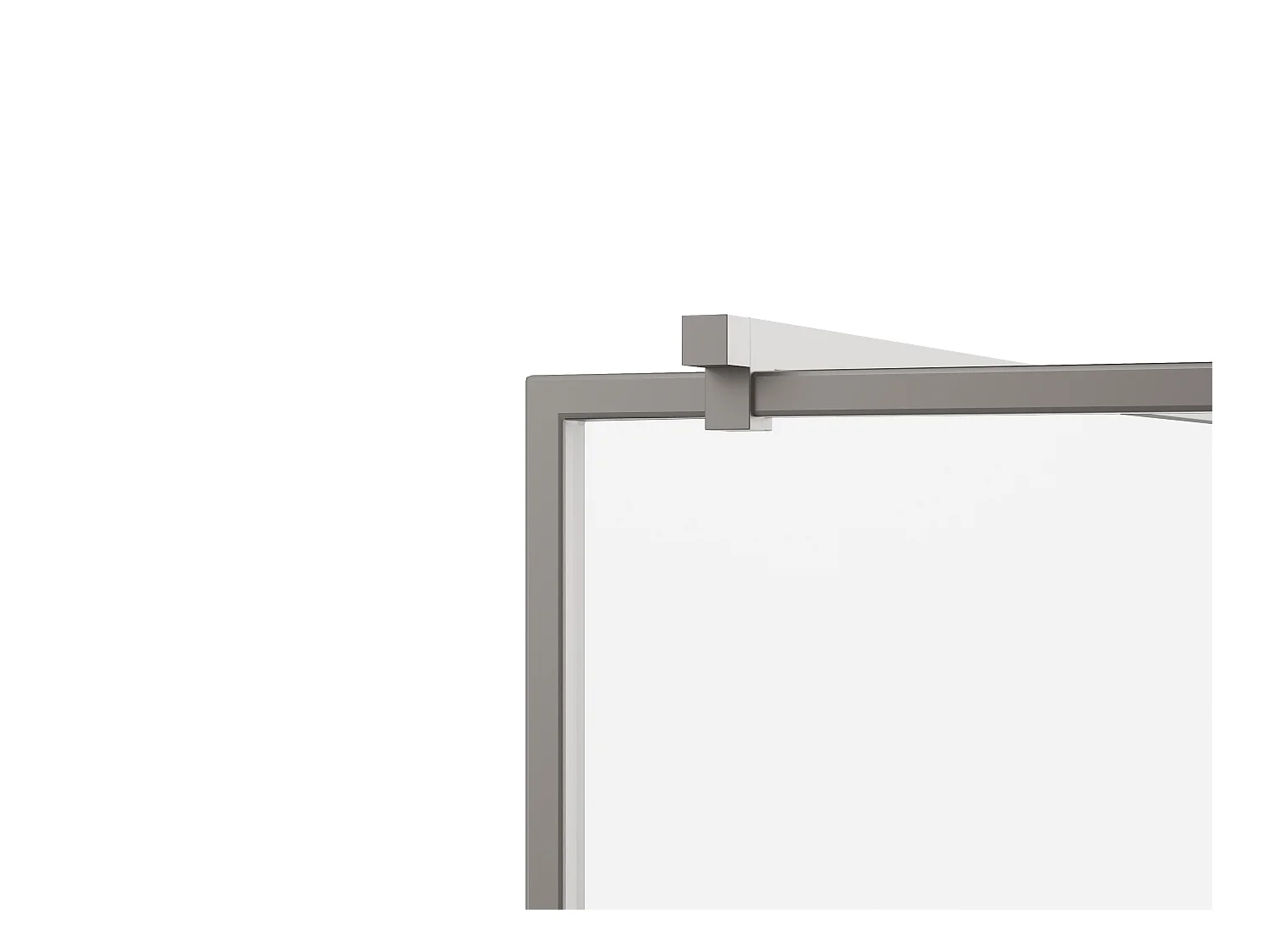 Dusjvegg i italiensk stil - 120 x 200 cm - Gun metall - herdet glass - AMBERI