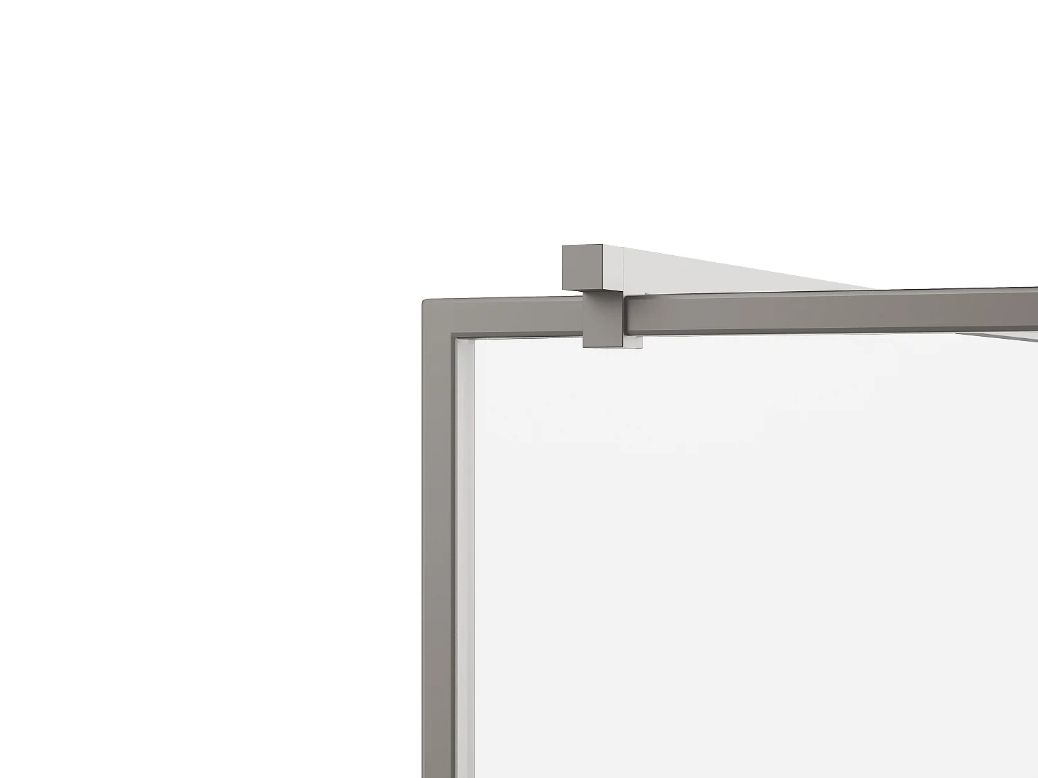 Bruseafskærmning i italiensk stil - 120 x 200 cm - Gun metal - Hærdet glas - AMBERI