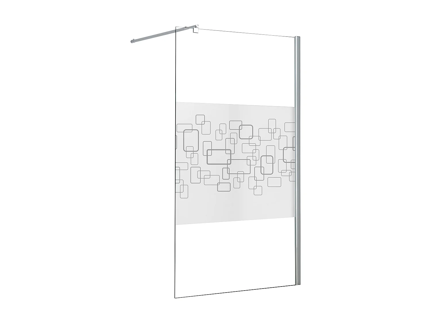 Paroi de douche à l'italienne sérigraphiée - 120 x 200 cm - PAULINA