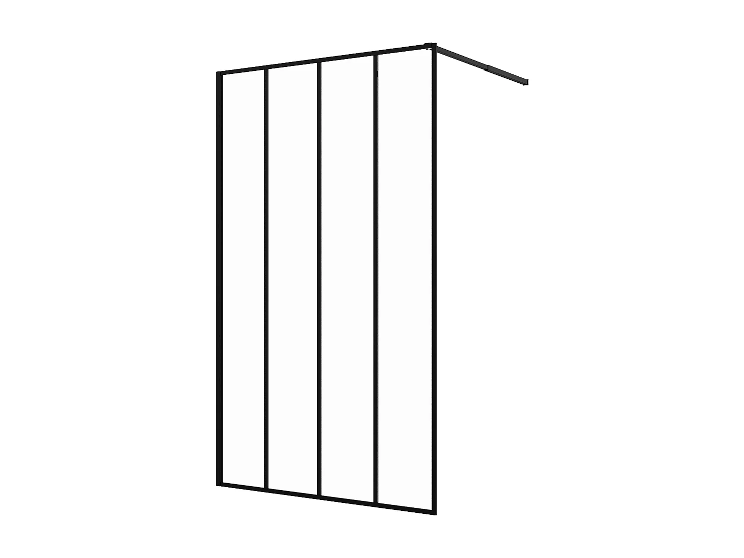 Ścianka prysznicowa w industrialnym stylu ATALIA - 120*200 cm