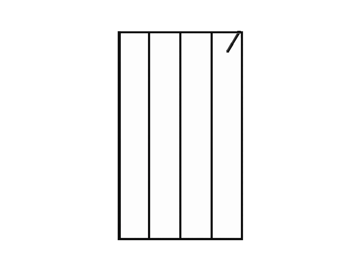 [NEW VERSION]Mampara de ducha estilo italiano estilo industrial ATALIA - 120x200 cm