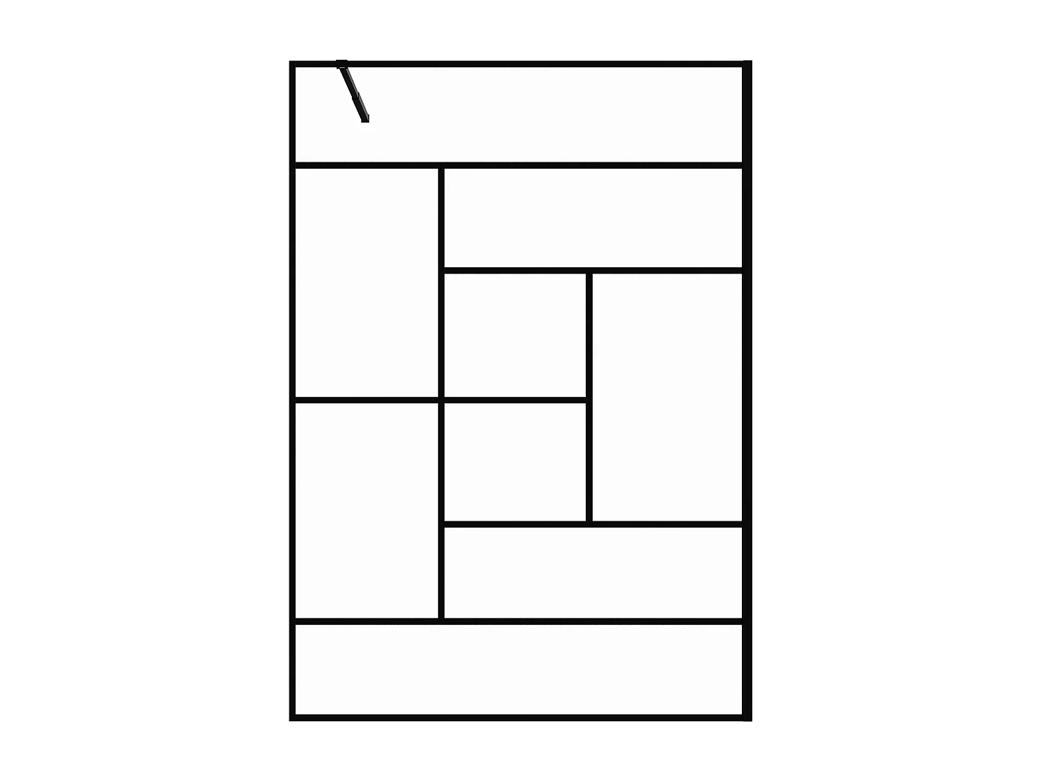 Paroi de douche à l'italienne style industriel - 140 x 200 cm - SEFANA II