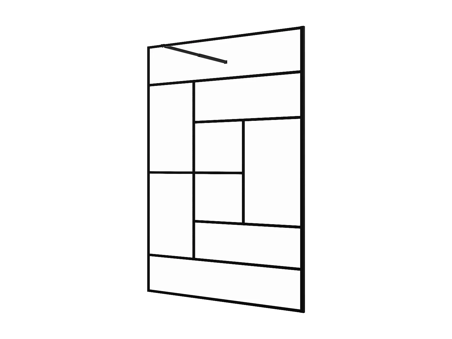 Paroi de douche à l'italienne style industriel - 140 x 200 cm - SEFANA II