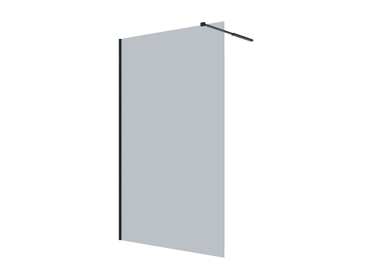 [NEW VERSION]Parete per doccia walk in vetro grigio 120 x 200 cm - MALIKA