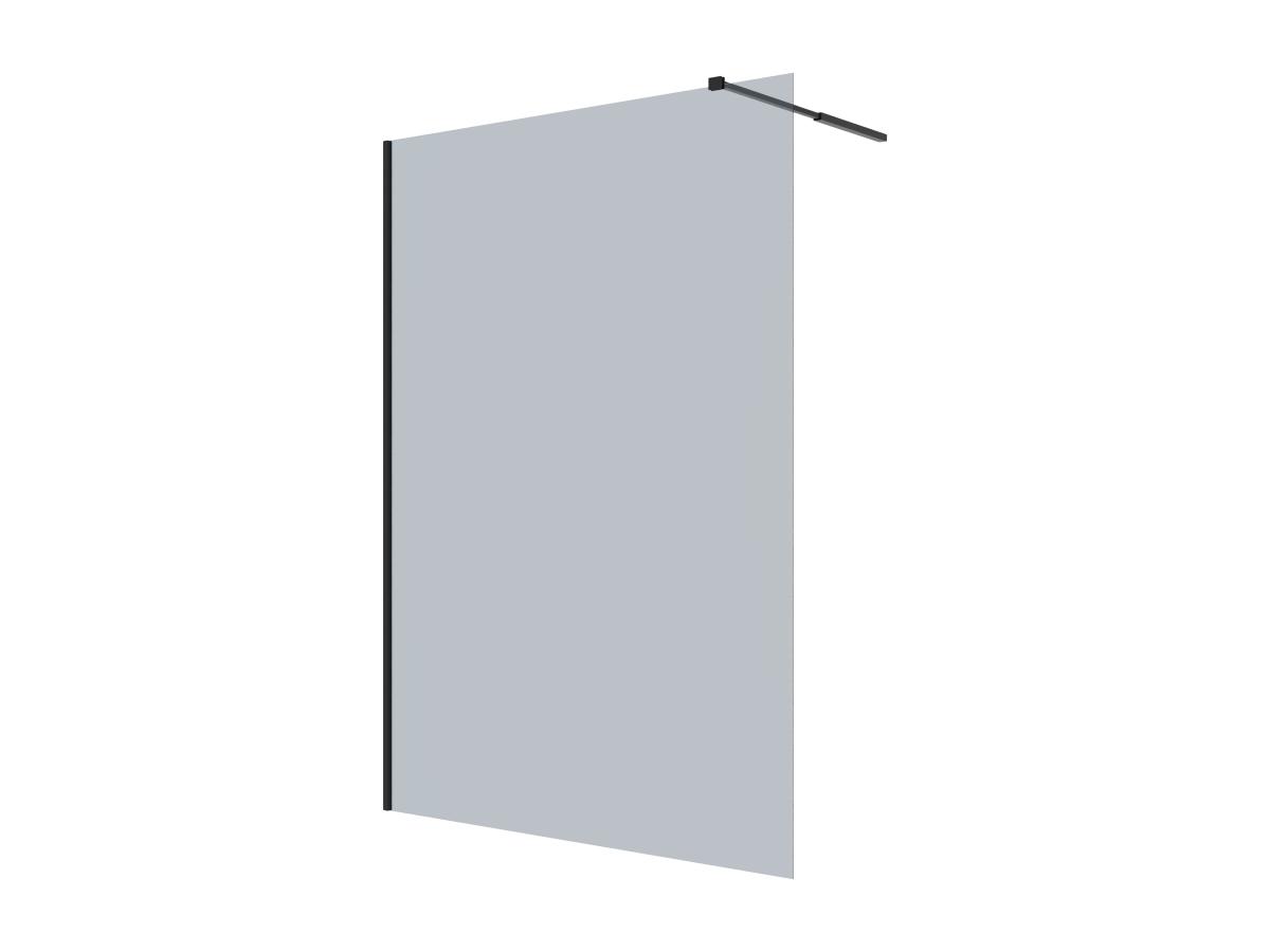 Duschtrennwand Seitenwand italienische Dusche - 140 x 200 cm - Grau - MALIK günstig online kaufen