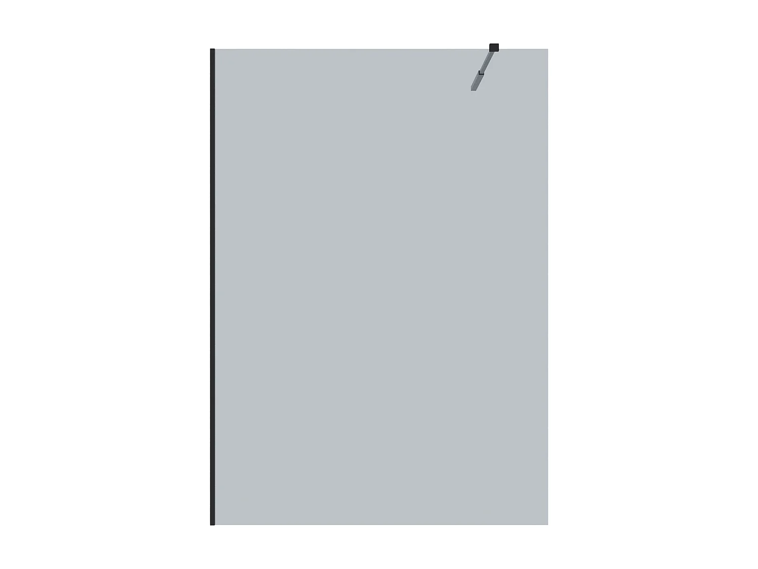 Parete per doccia walk in vetro grigio 140 x 200 cm  - MALIKA