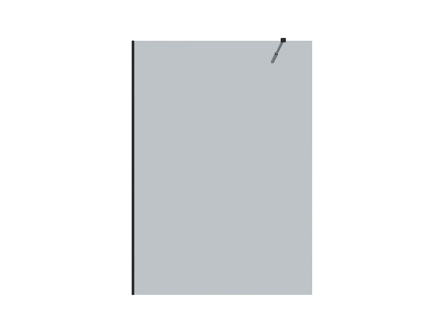 Mampara de ducha estilo italiano MALIKA - 140x200 cm - Cristal gris