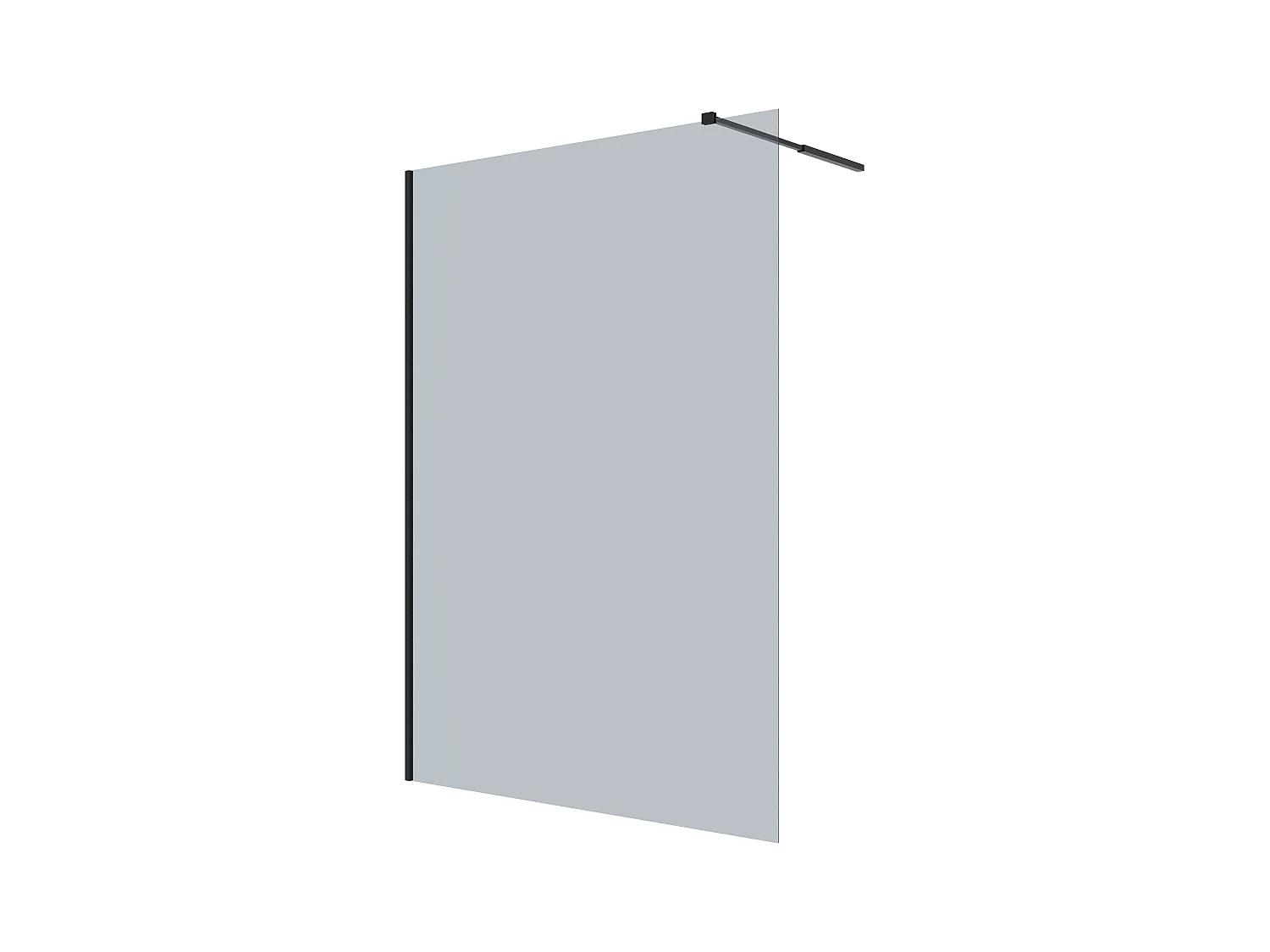 Mampara de ducha estilo italiano MALIKA - 140x200 cm - Cristal gris