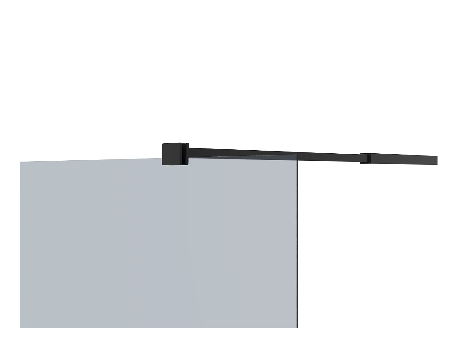 Mampara de ducha estilo italiano MALIKA - 140x200 cm - Cristal gris
