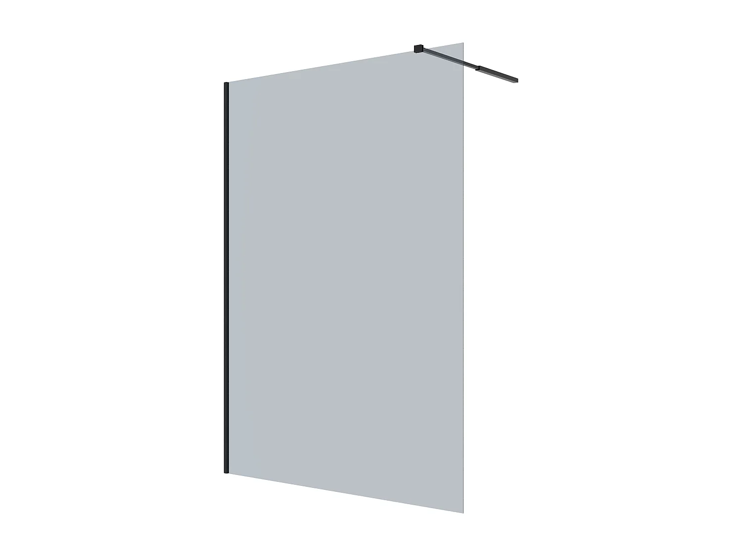 Paroi de douche à l'italienne  - Verre fumé gris - 140x200 cm - MALIKA II