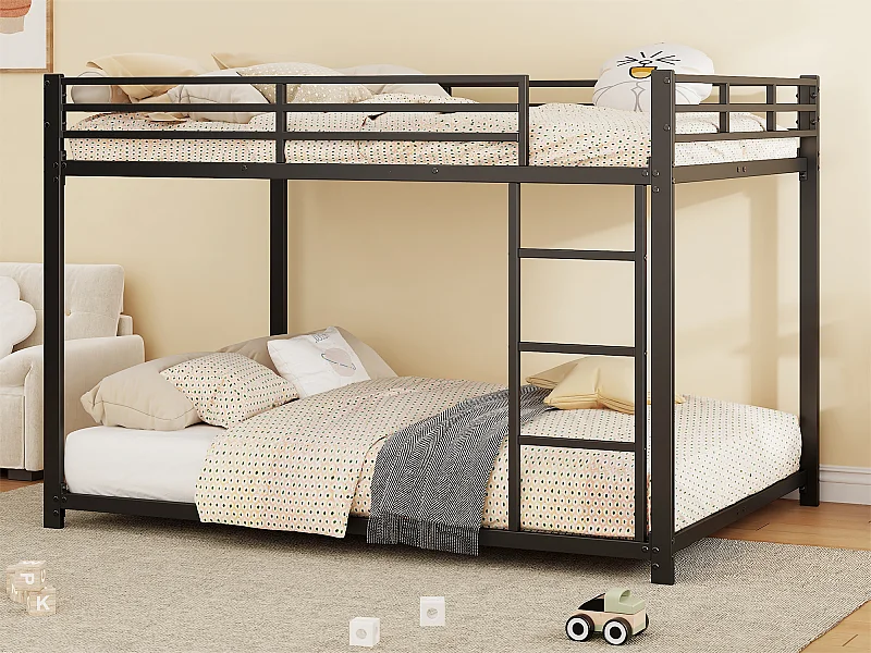 Litera infantil de hierro 140x200cm - Negro