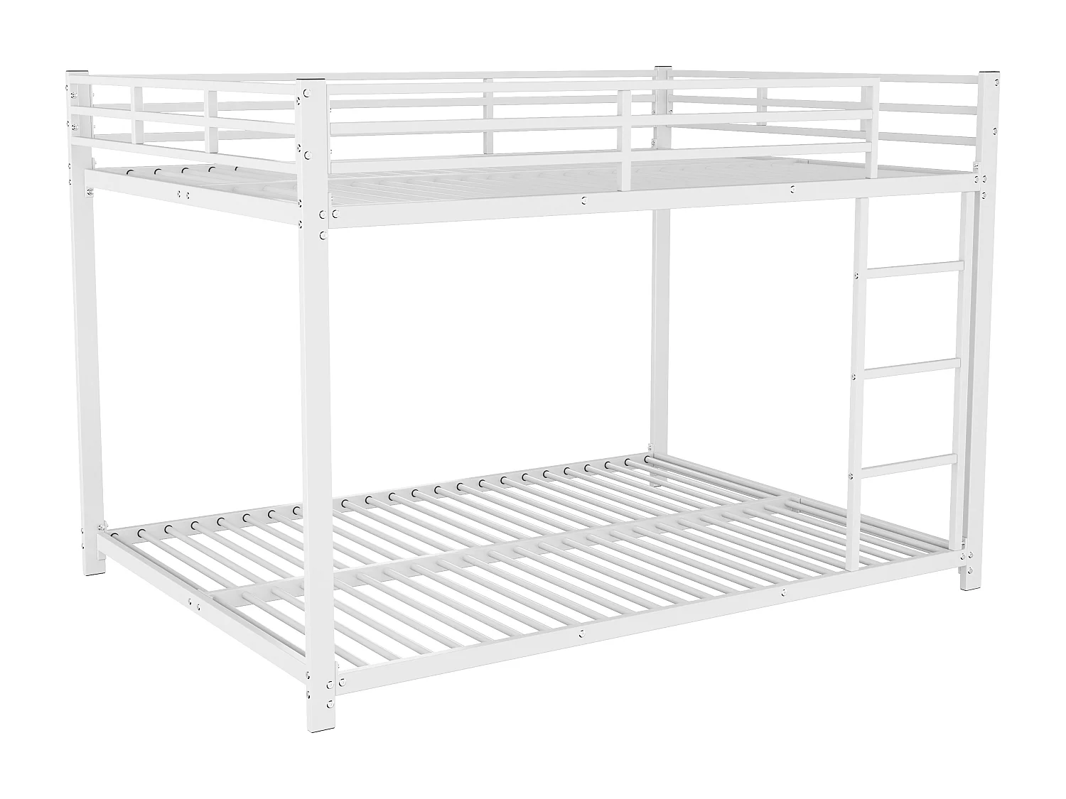 Lit superposé pour enfant 140x200cm en fer - Blanc