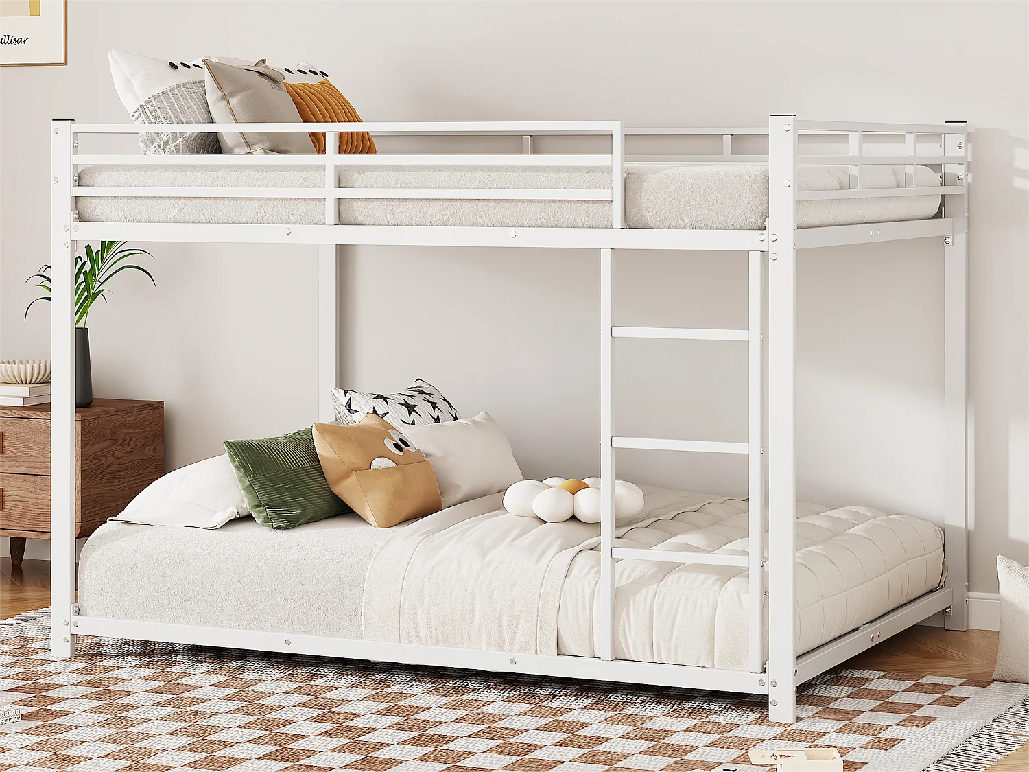 Beliche em ferro para criança 140x200cm - Branco