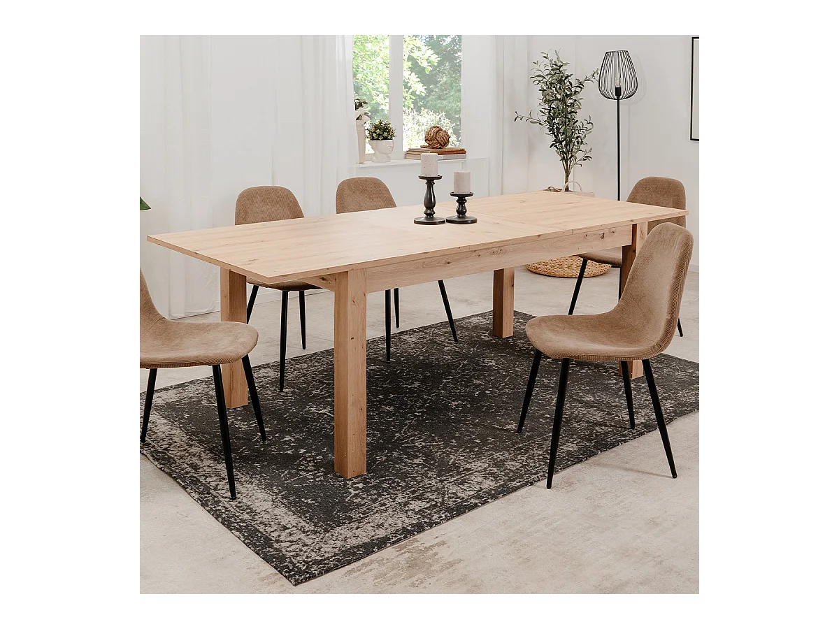 Table à Manger Extensible Rectangulaire L160/215 cm - BERGEN