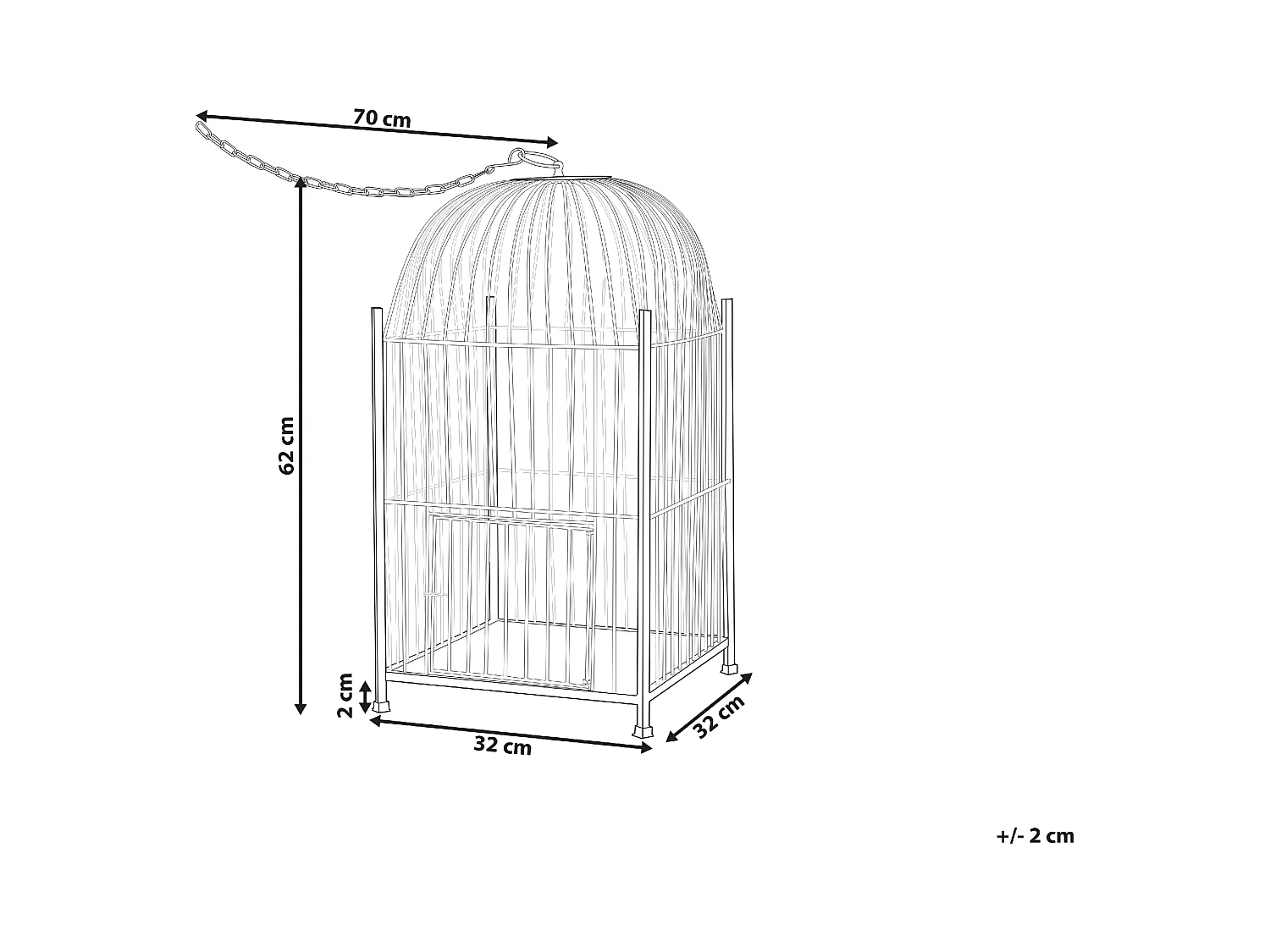 Lantaarn goud 62 cm COMOROS