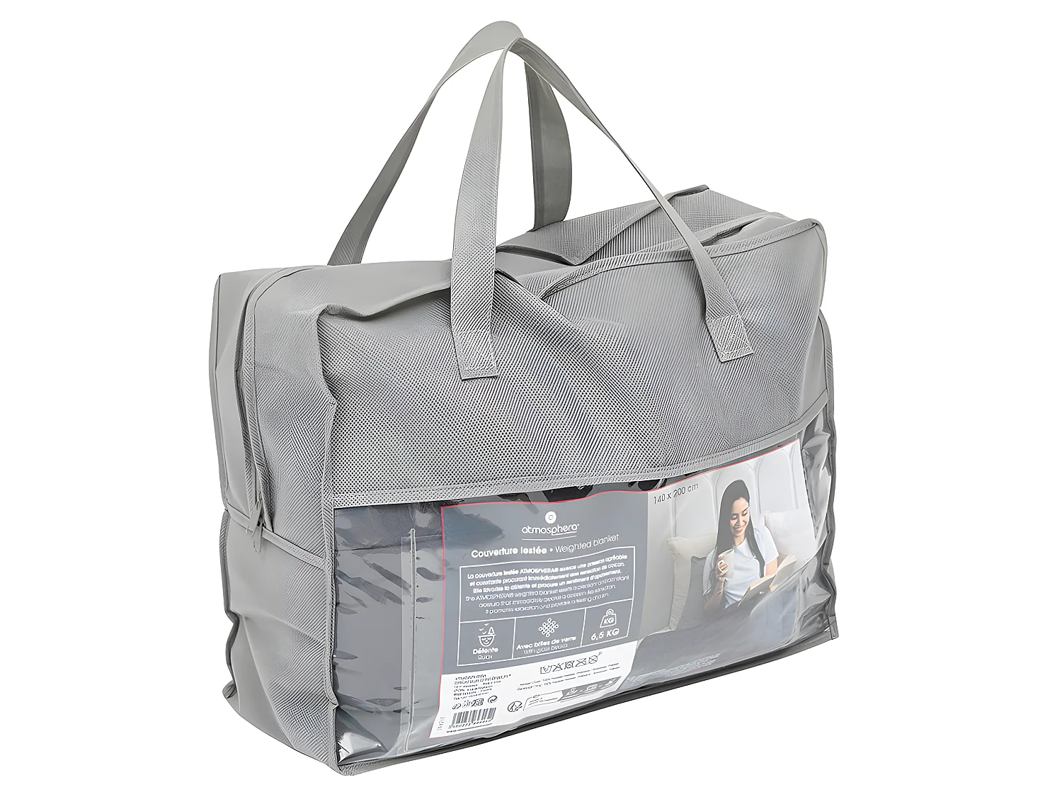 Couverture lestée Zito 6,5 kg 140x200 cm Atmosphera