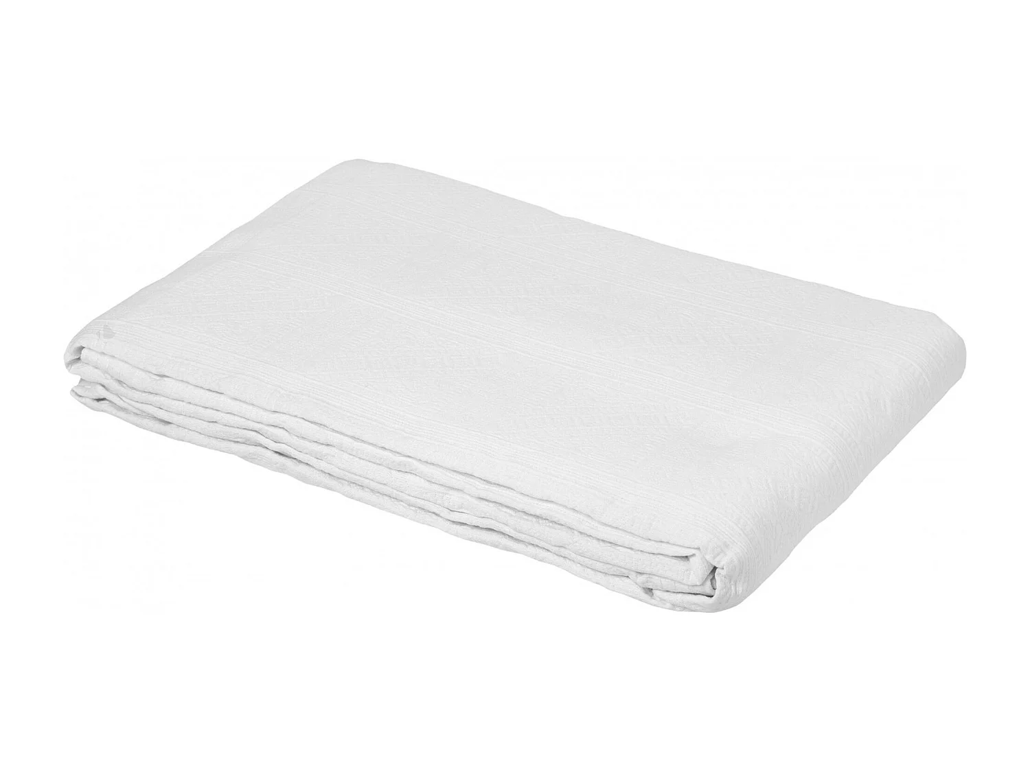 Dessus de lit Jacquard 180x250 cm CHAMPSAUR coton et polyester blanc