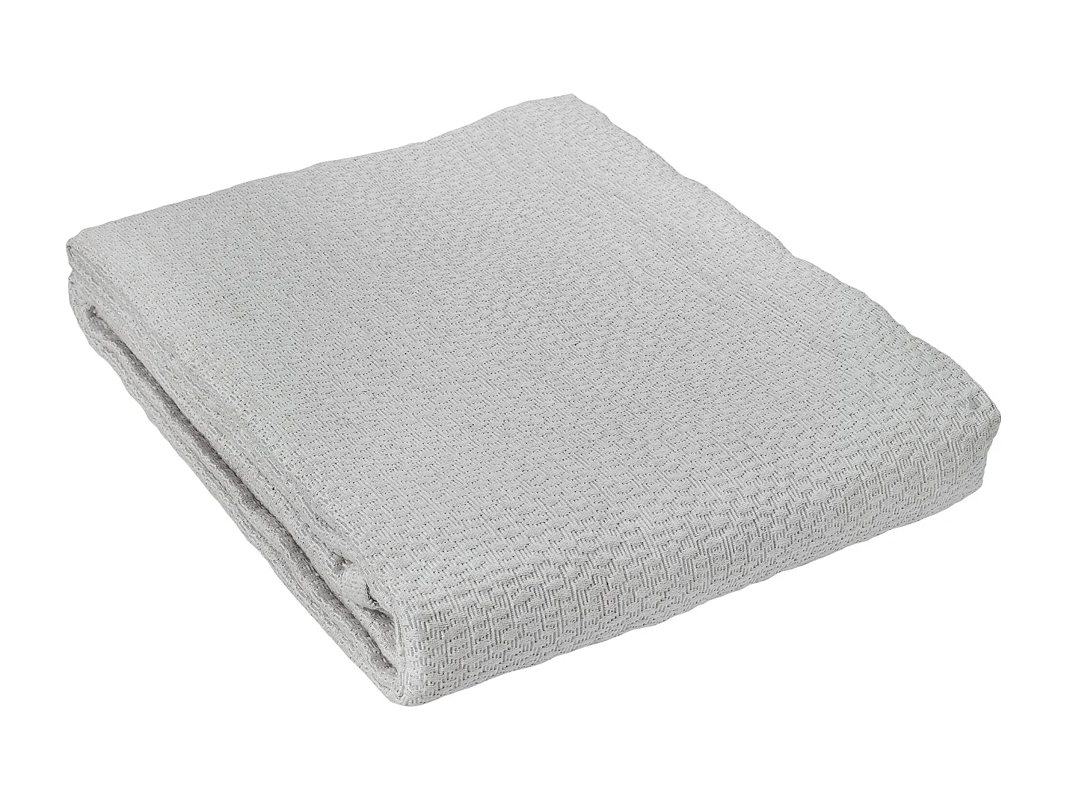 Dessus de lit Jacquard 230x250 cm CAMARGUE coton polyester gris perle