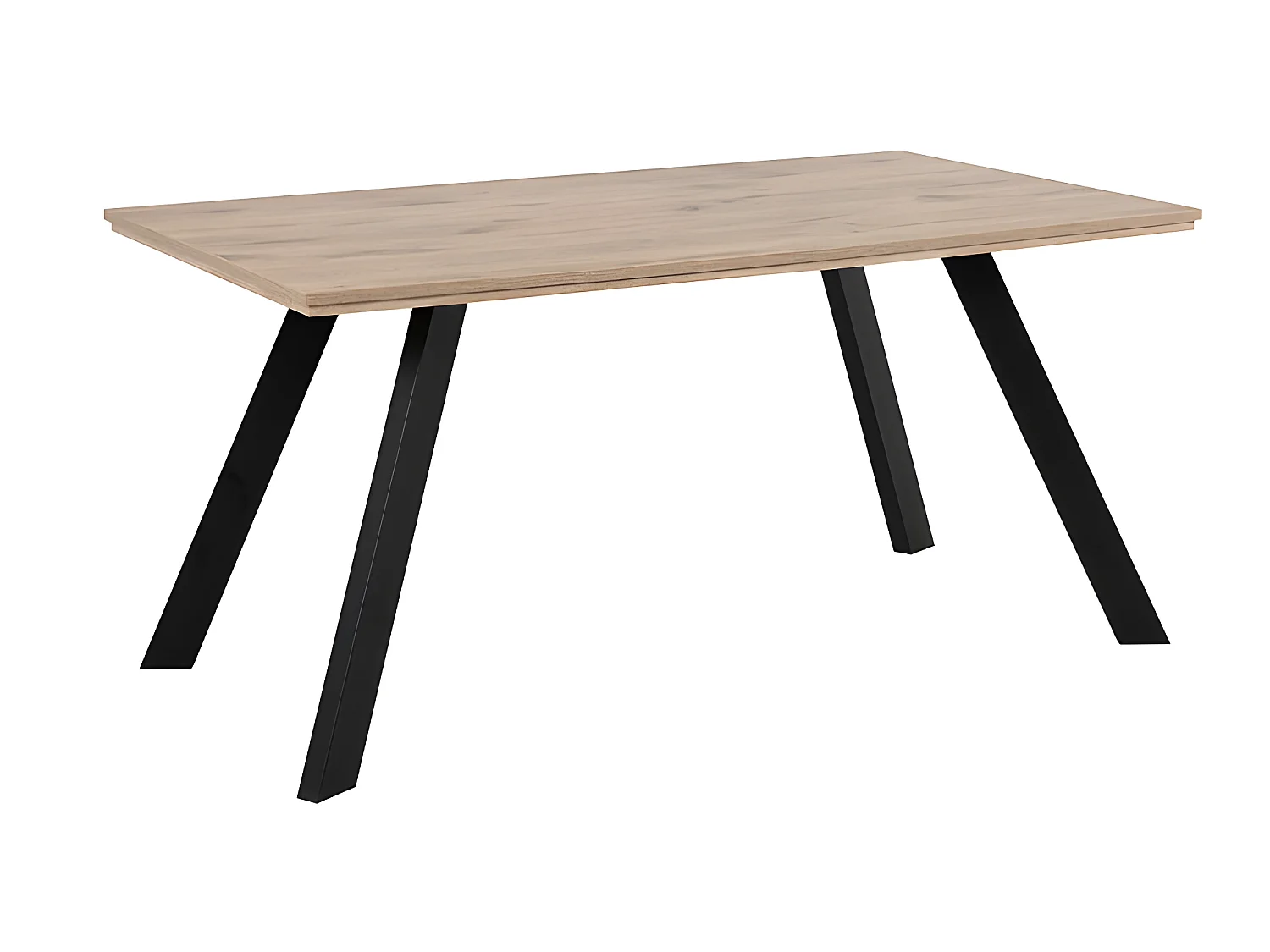Table à manger 160 x 90 cm pieds métal inclinés Konstanz