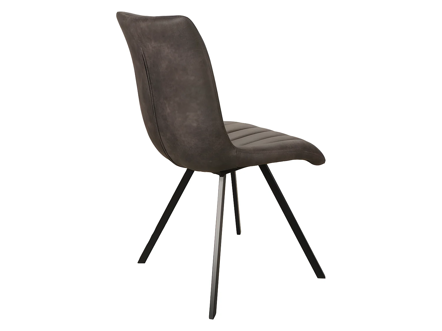 Chaise simili gris pieds métal noir Jack