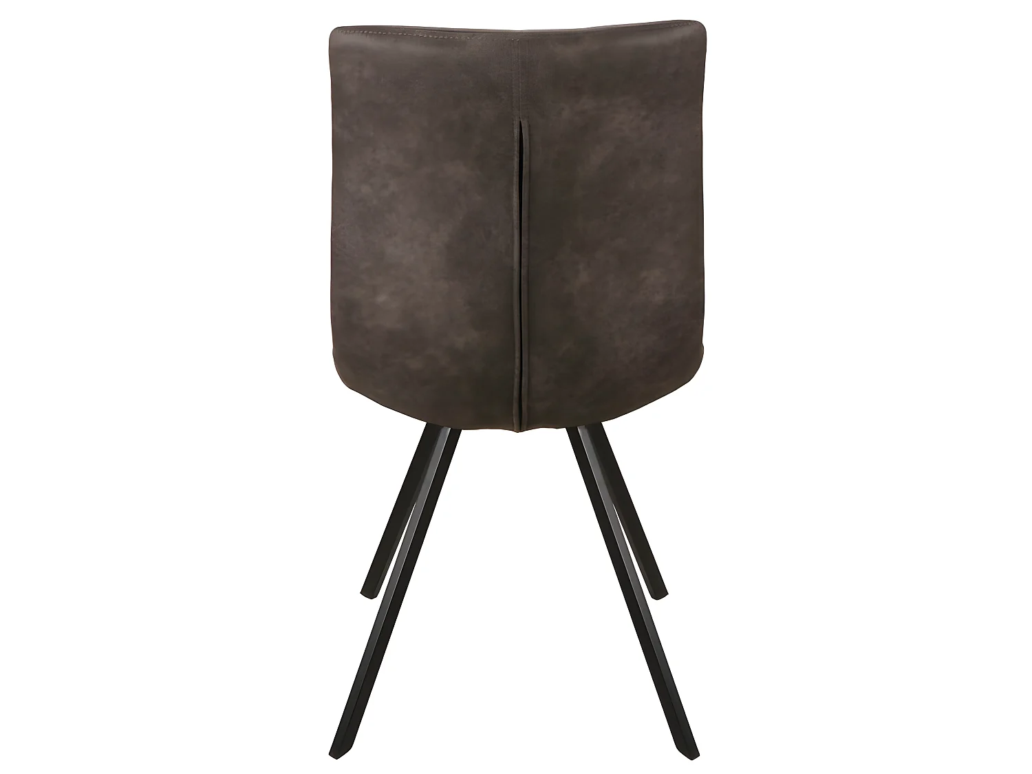 Chaise simili gris pieds métal noir Jack