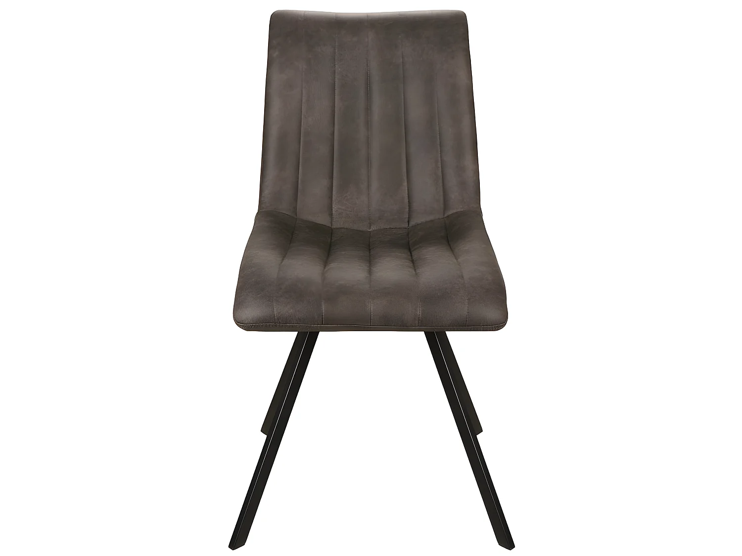 Chaise simili gris pieds métal noir Jack