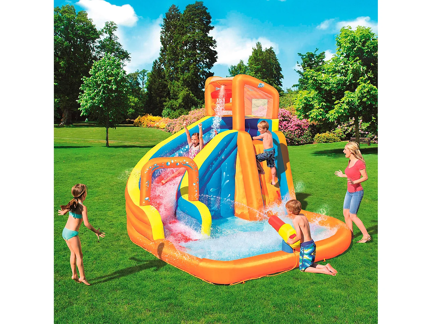 Château Gonflable Aquatique Bestway Turbo Splash Water Zone Mega Parc 365x320x270 cm