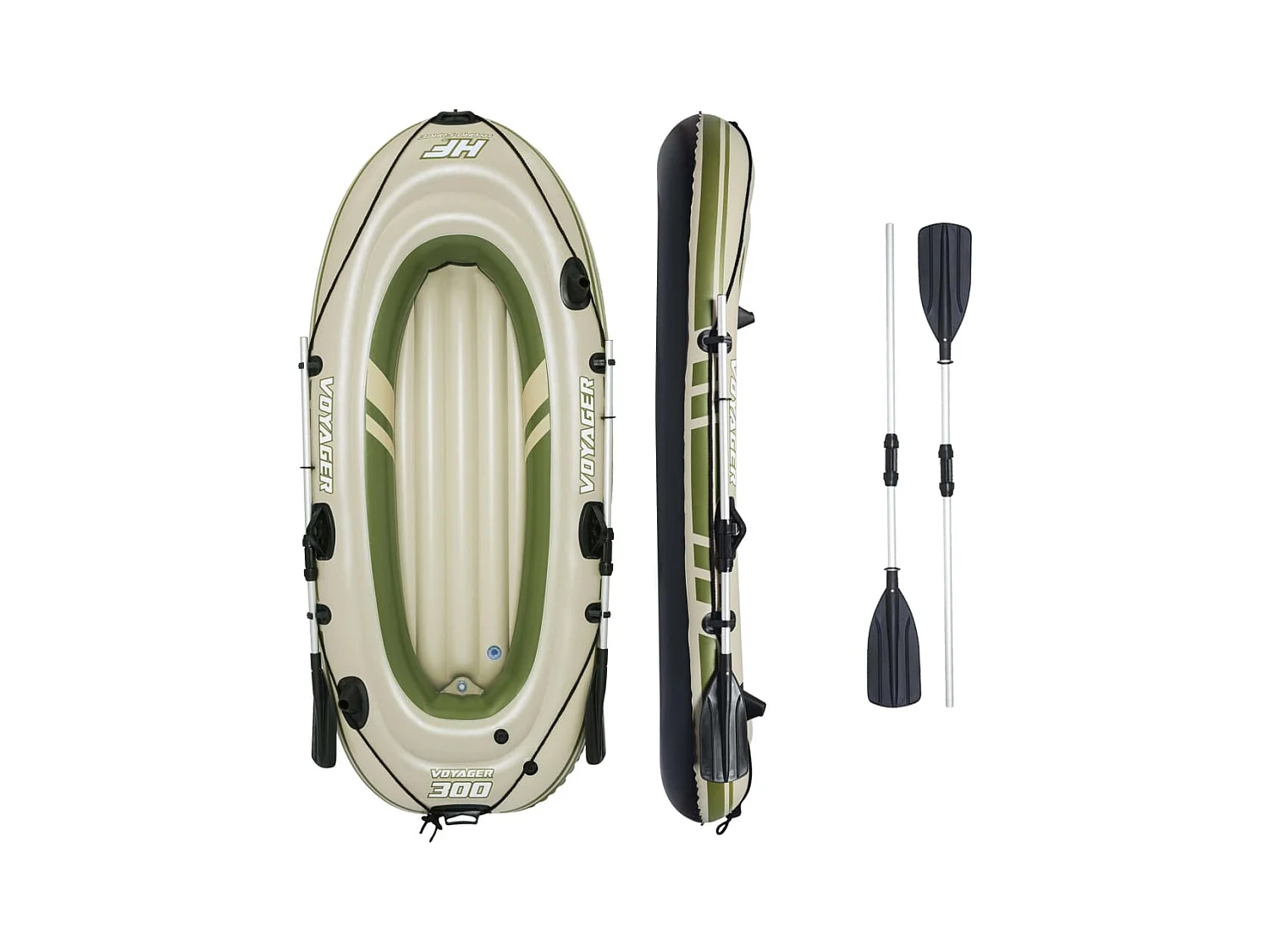 Bateau Gonflable Bestway Hydro-Force Voyager 300 243x102x31 cm 2 Personnes Pagaies