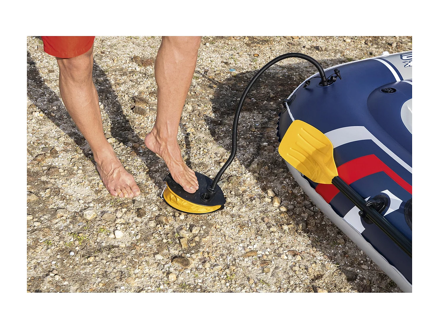 Barca Hinchable Bestway Hydro-Force Trek X2 255x127 cm 2 Personas con Remos y Bomba