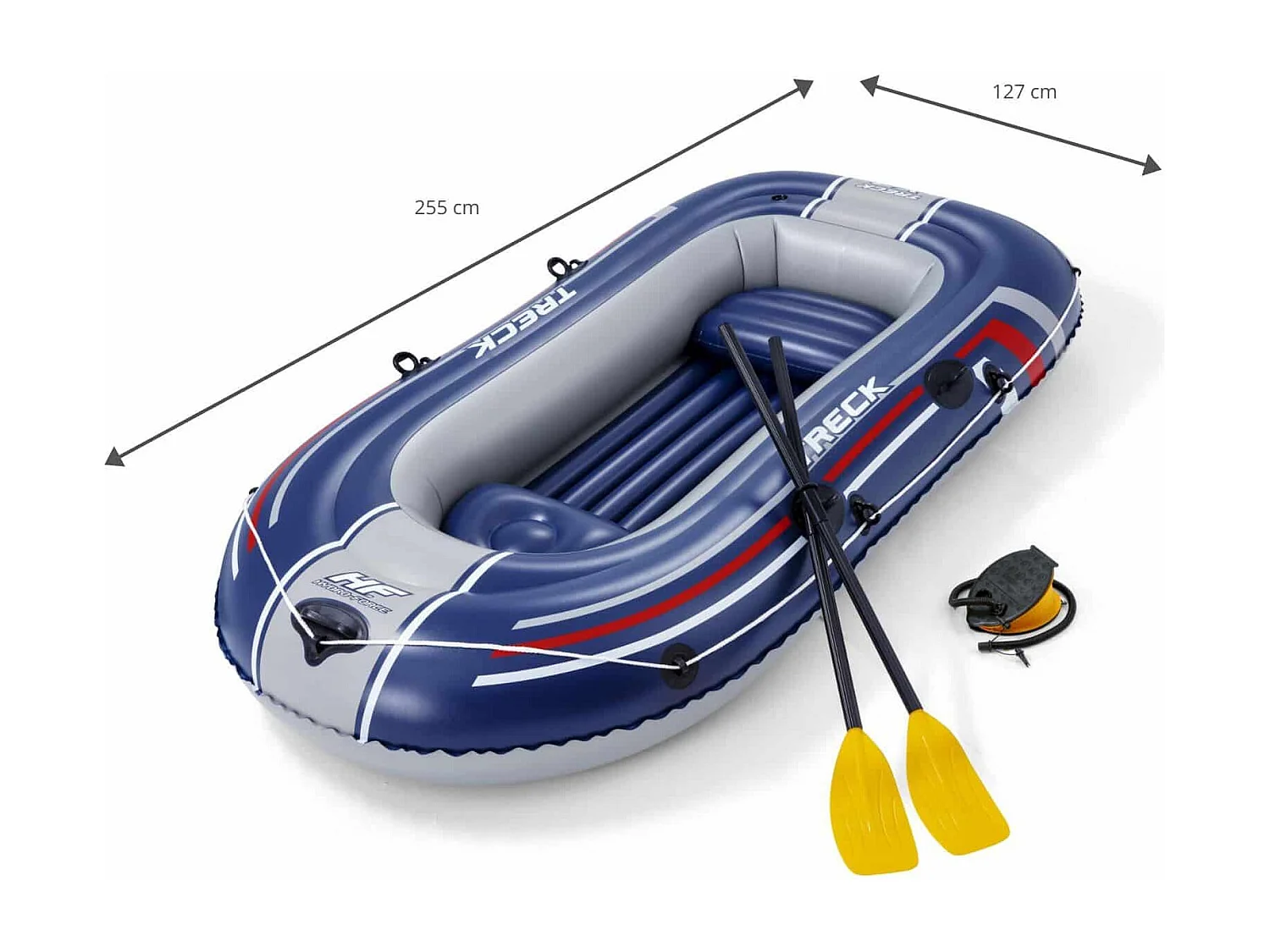 Barca Hinchable Bestway Hydro-Force Trek X2 255x127 cm 2 Personas con Remos y Bomba