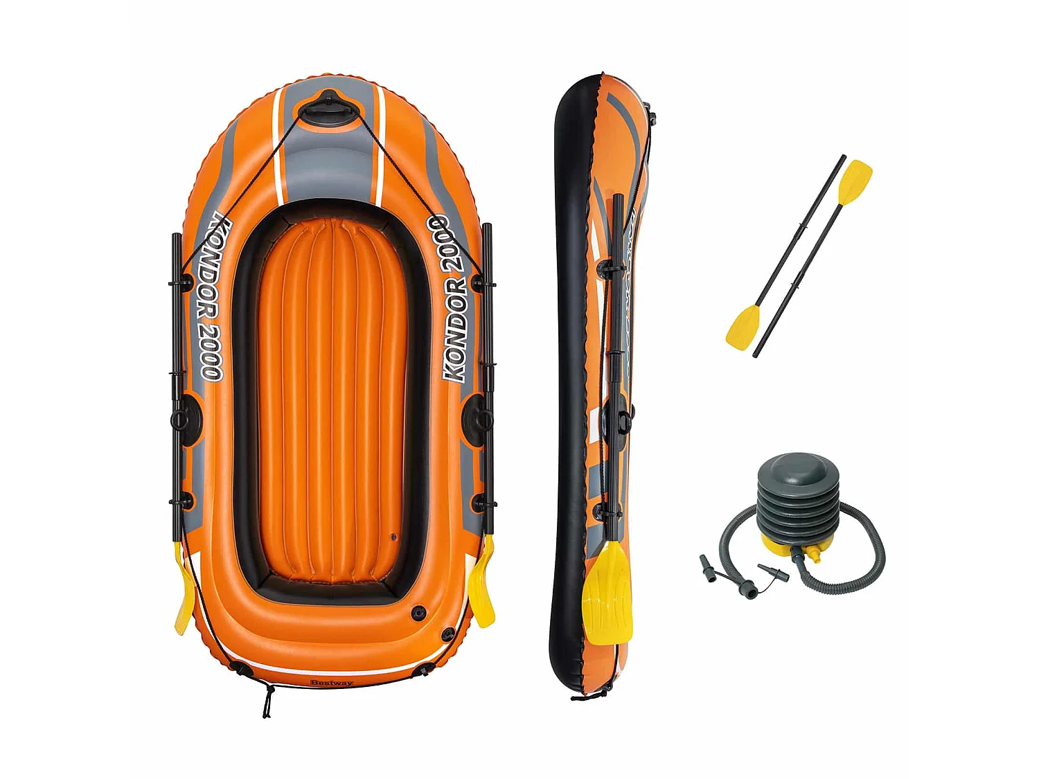 Bateau Gonflable Bestway Hydro-Force Kondor 2000 188x93x30 cm 2 Personnes Pagaies et Pompe